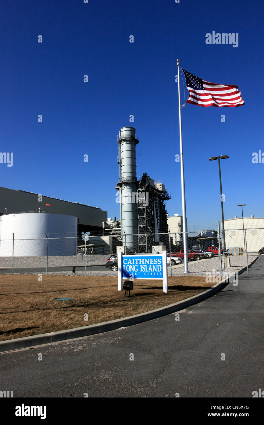 The Caithness power plant Long Island NY Stock Photo