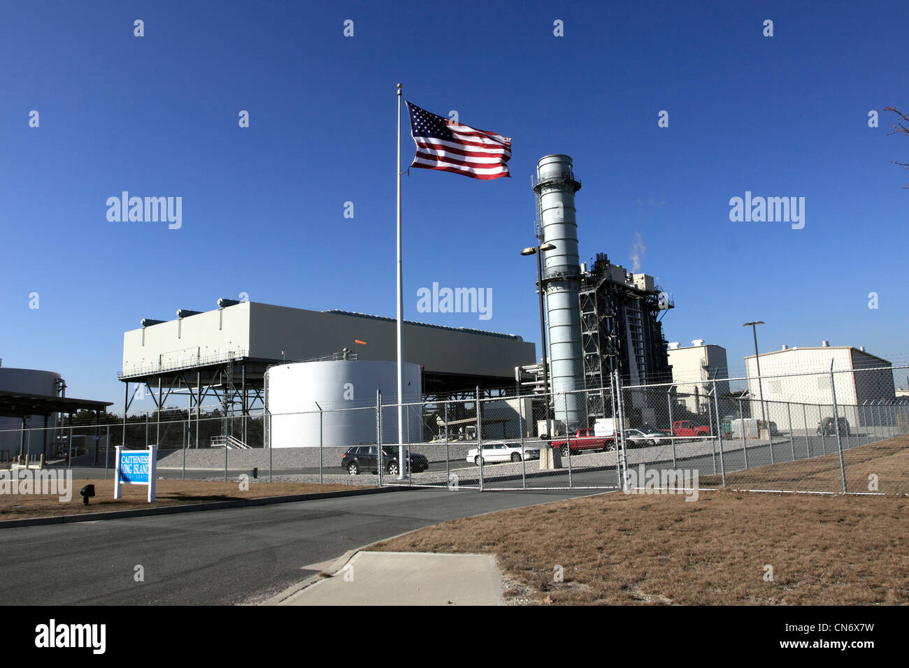 The Caithness power plant Long Island NY Stock Photo