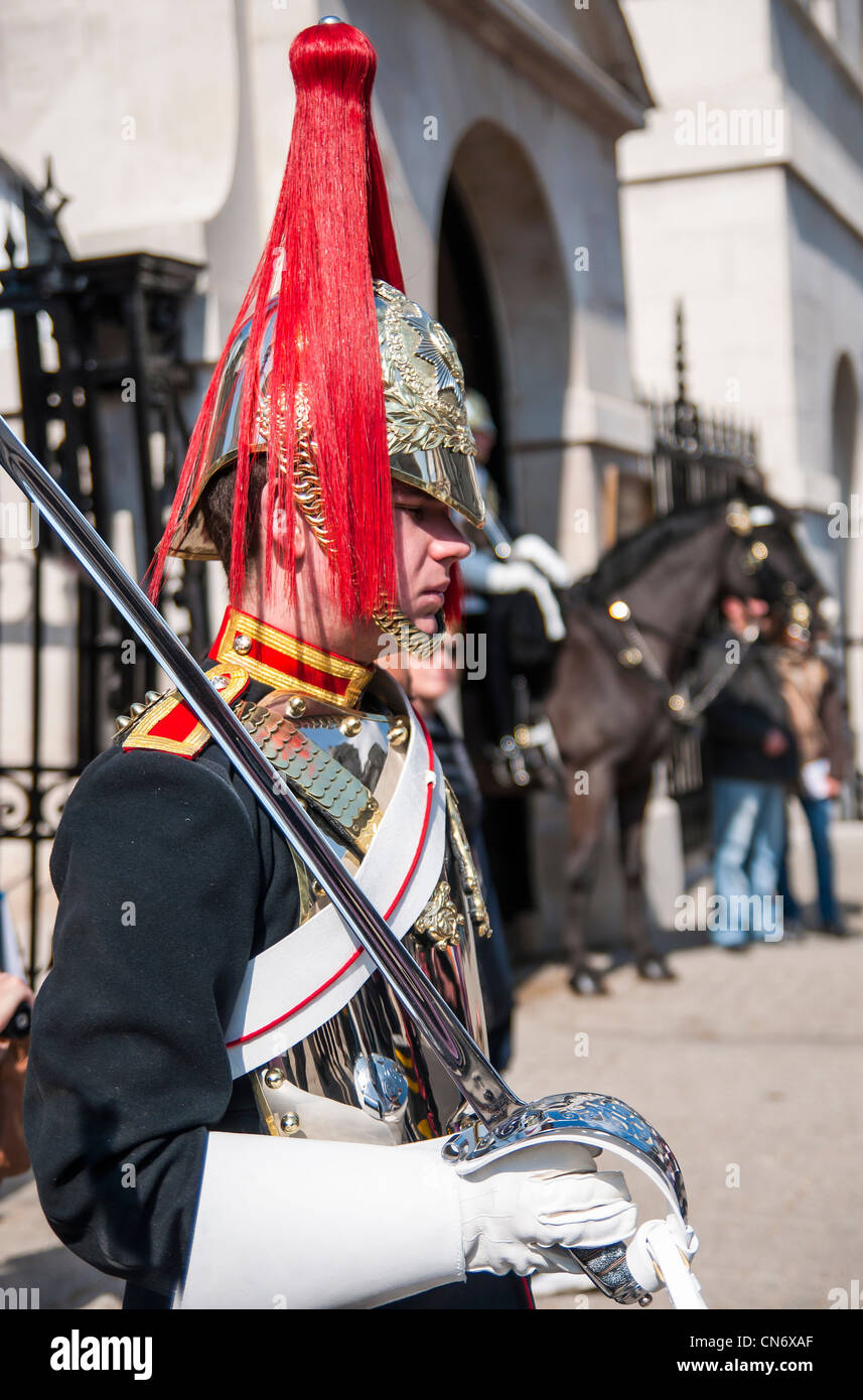 Portrait of Royal Horse Guards in traditional outfit Stock Photo Alamy
