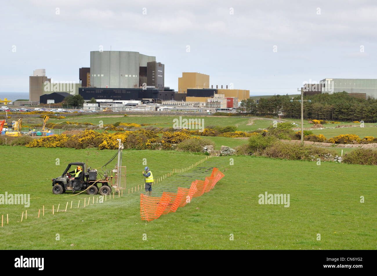 Wylfa nuclear power station is a potential site for a new generation of nuclear power plant. The site has already been surveyed. Stock Photo