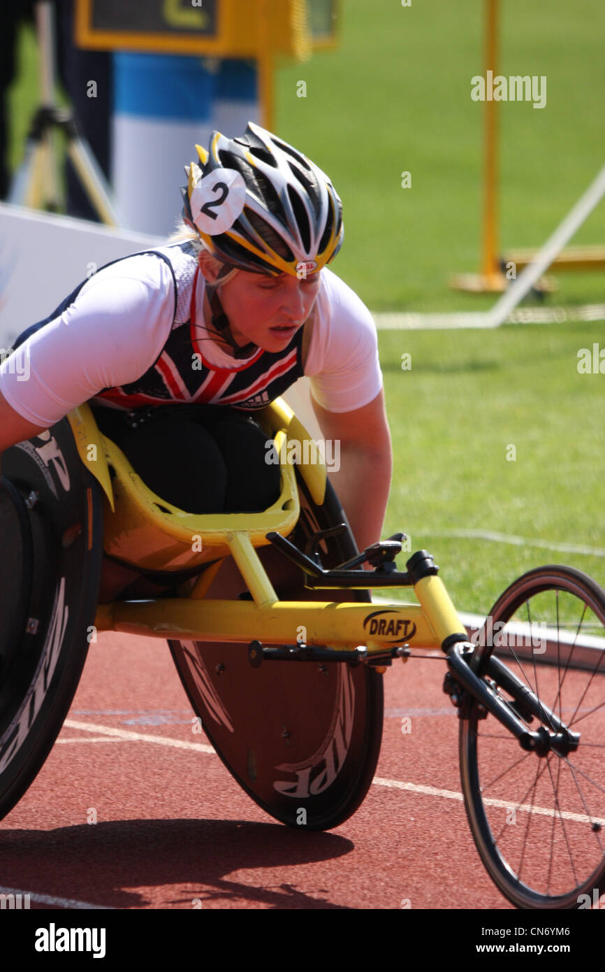 The Paralympian Shelly Woods at the Paralympic World Cup in Manchester Stock Photo