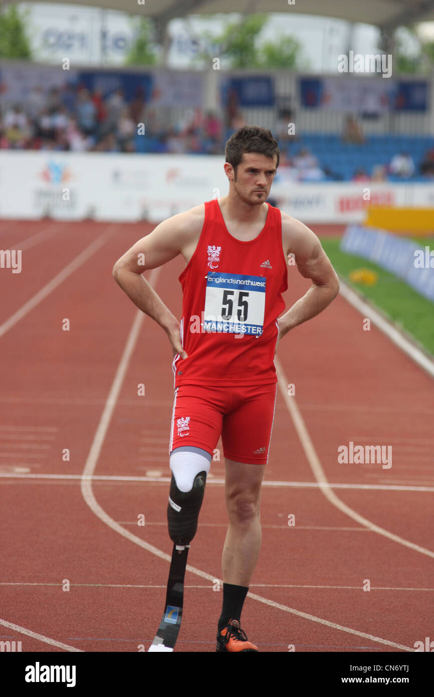 Robert MAYER of AUSTRIA at the Paralympic world cup in Manchester. Stock Photo