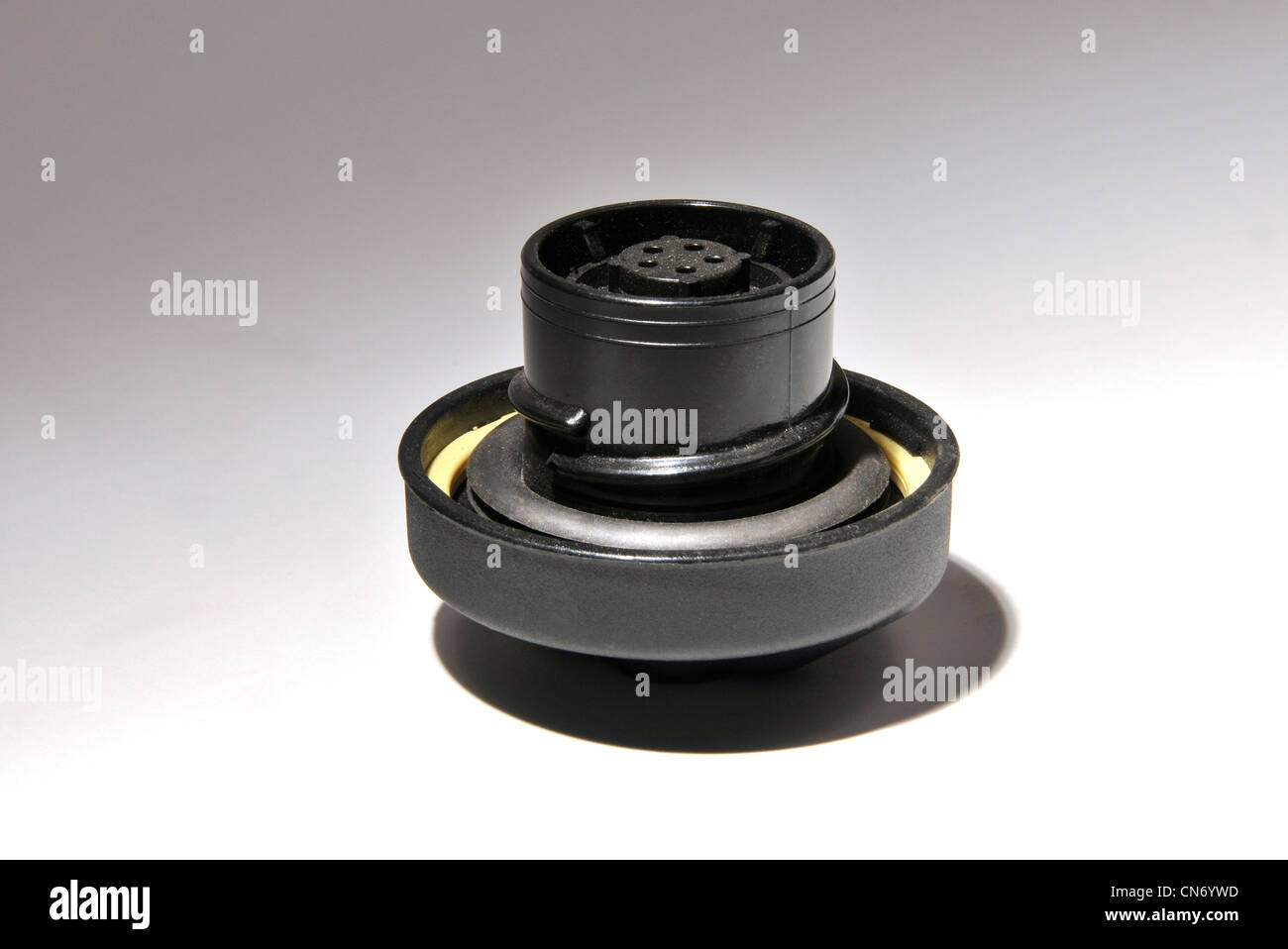 A fuel cap for an automobile. Stock Photo