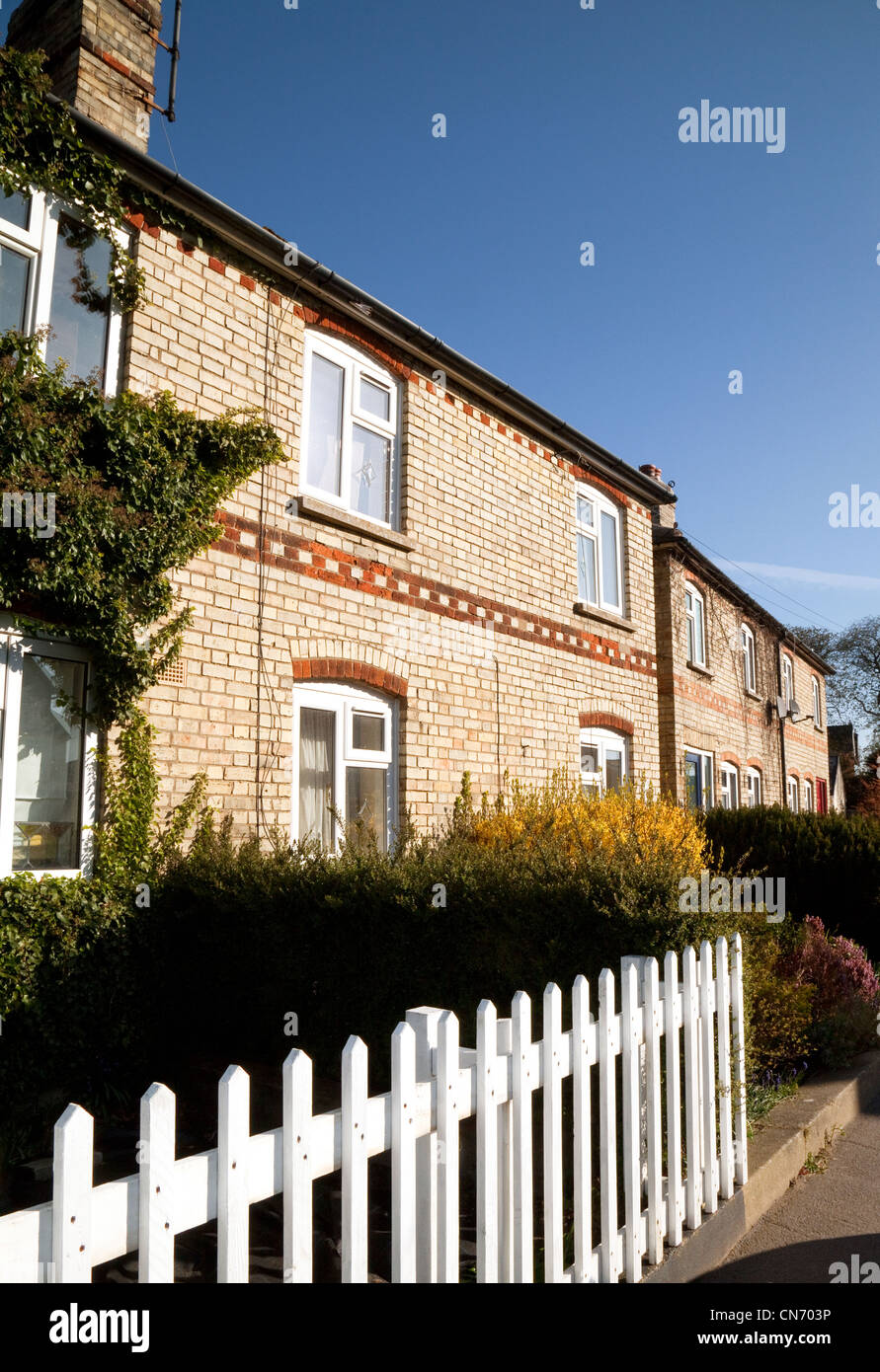 Terraced houses in the Cambridgeshire village of Stetchworth, East Anglia UK Stock Photo Alamy
