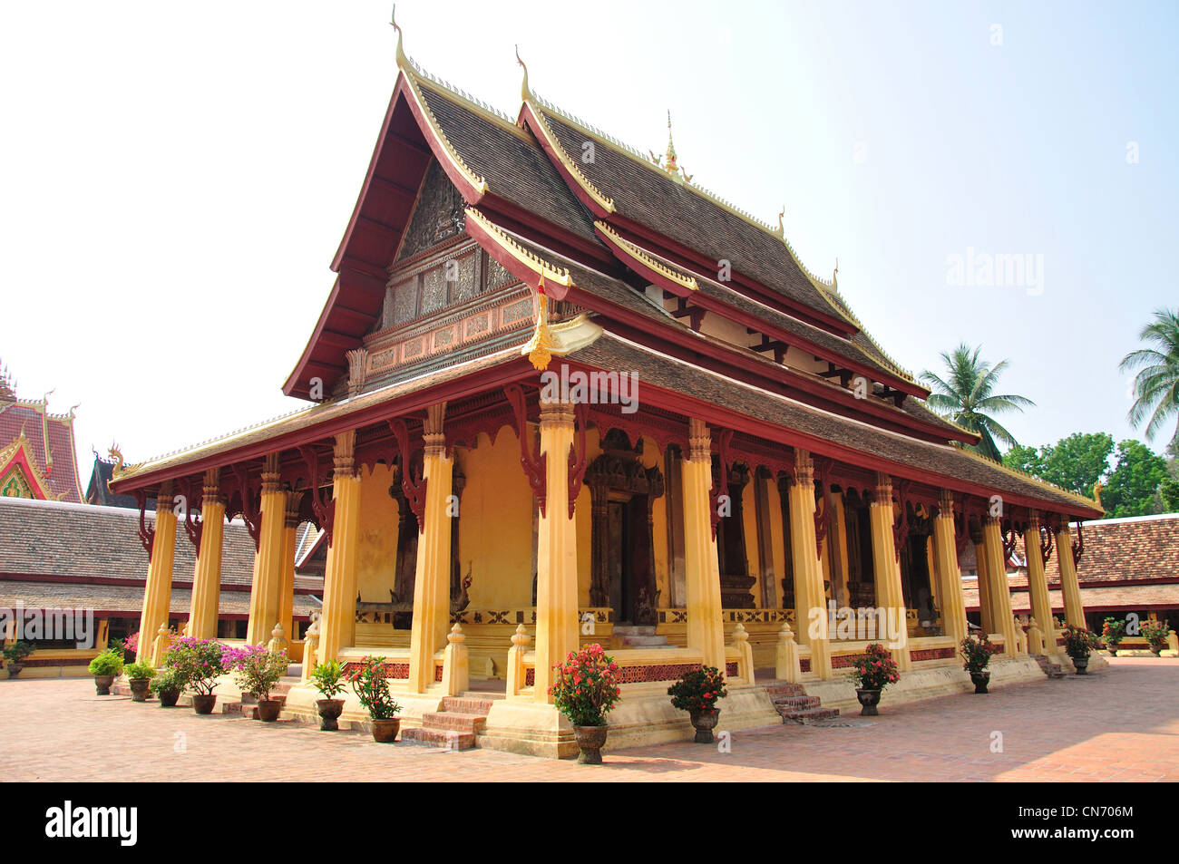Wat Si Saket Buddhist temple, Lan Xang Road, Vientiane, Vientiane Prefecture, Laos Stock Photo