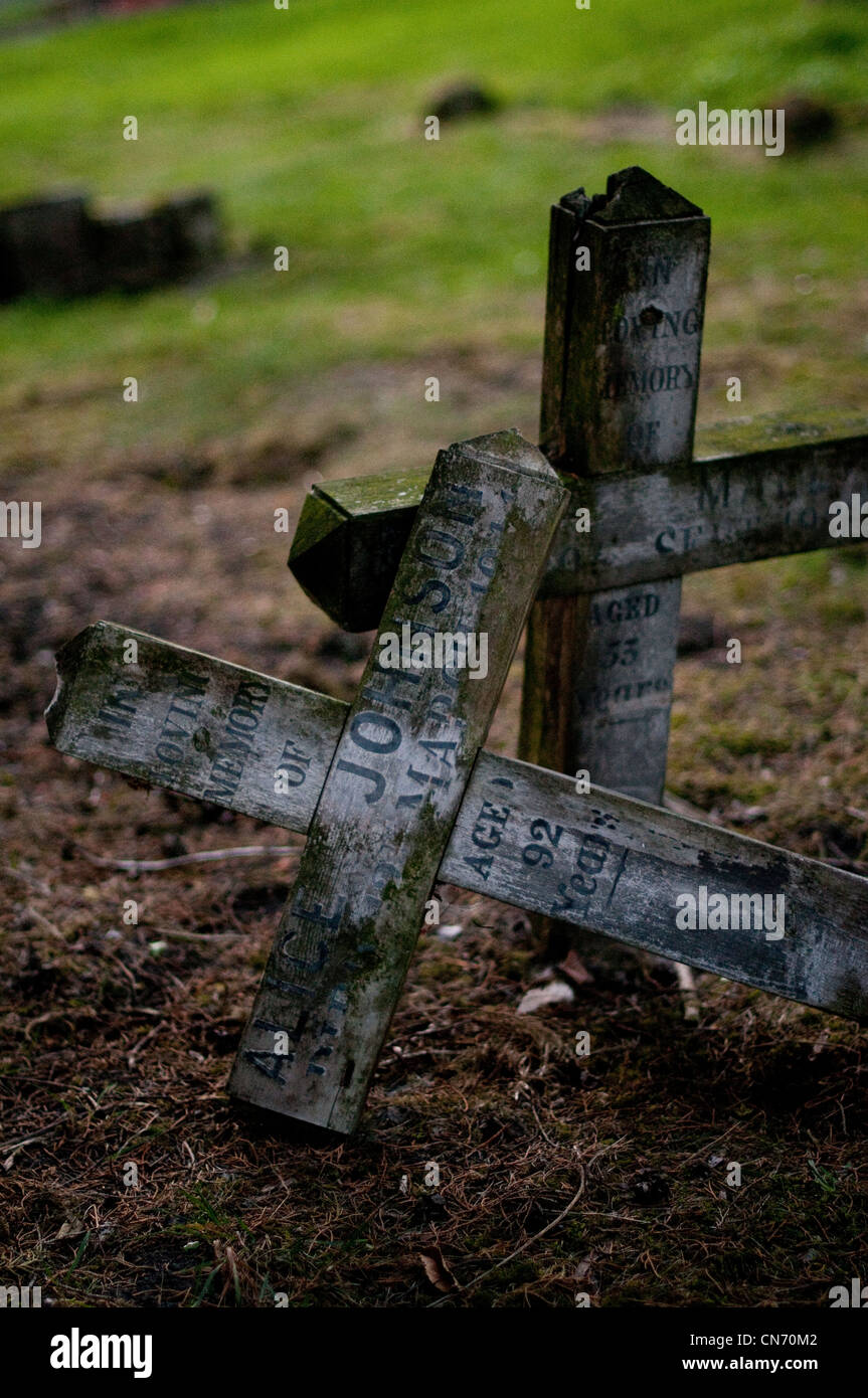 Tombstone graves crosses in old hires stock photography and images Alamy