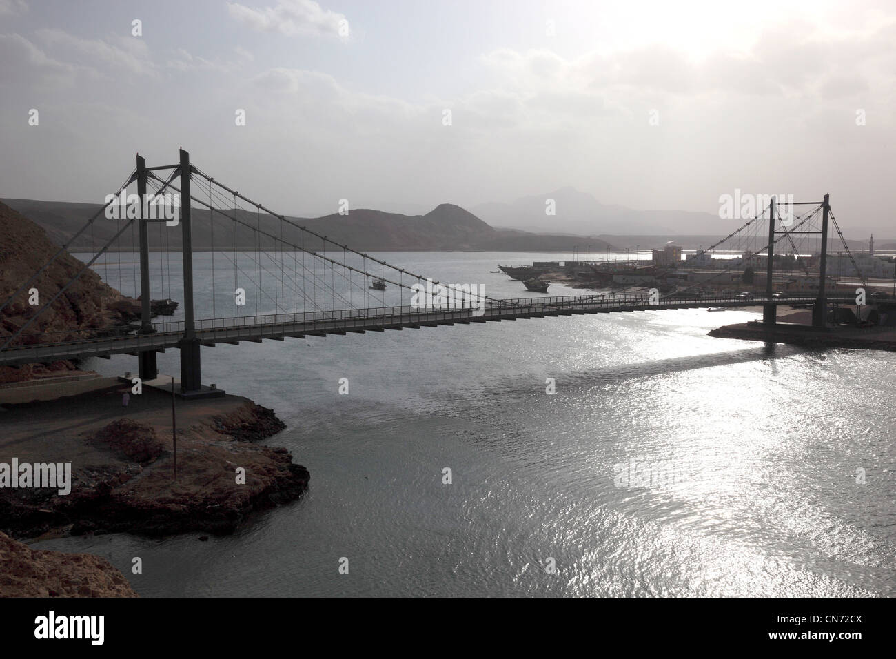 Brücke bei Al-Ayjah bei Sur, Oman Stock Photo