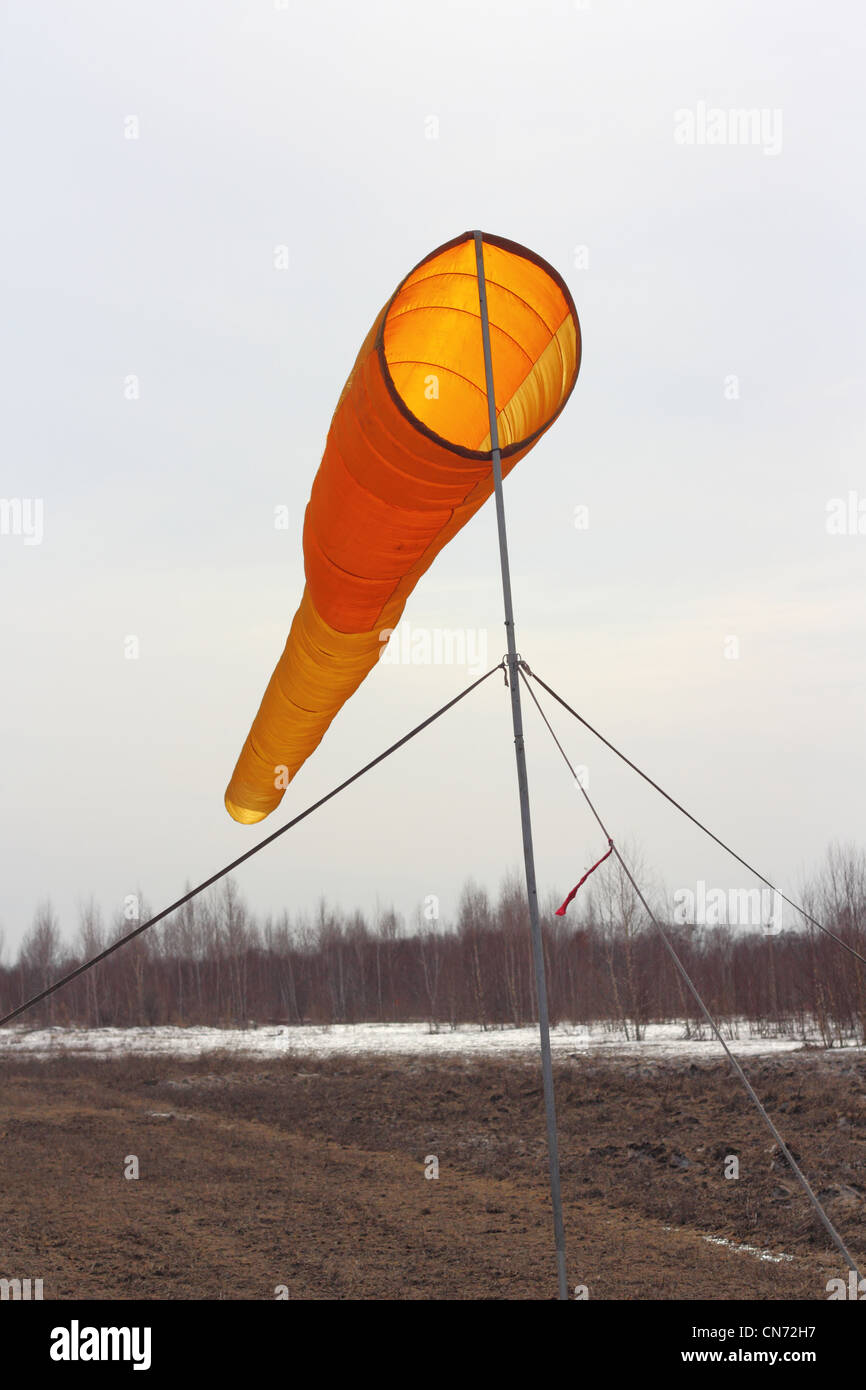 Wind direction Flag on blue cloud sky in wind Stock Photo Alamy