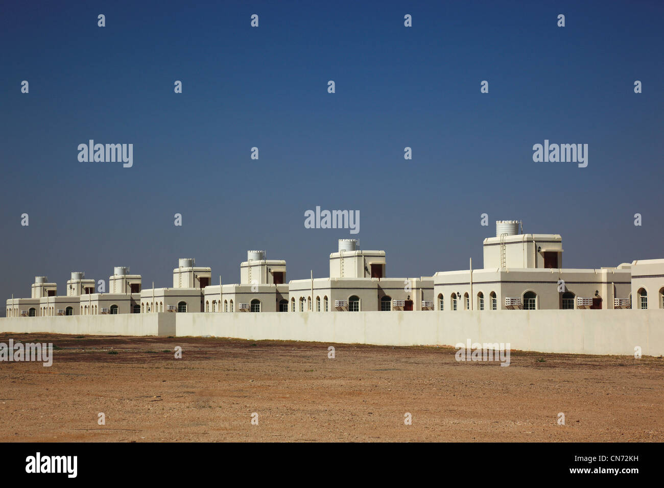 Neubausiedlungen, erbaut vom Staat Oman für die Umsiedlung von Arbeitern der Ölfelder, Oman Stock Photo