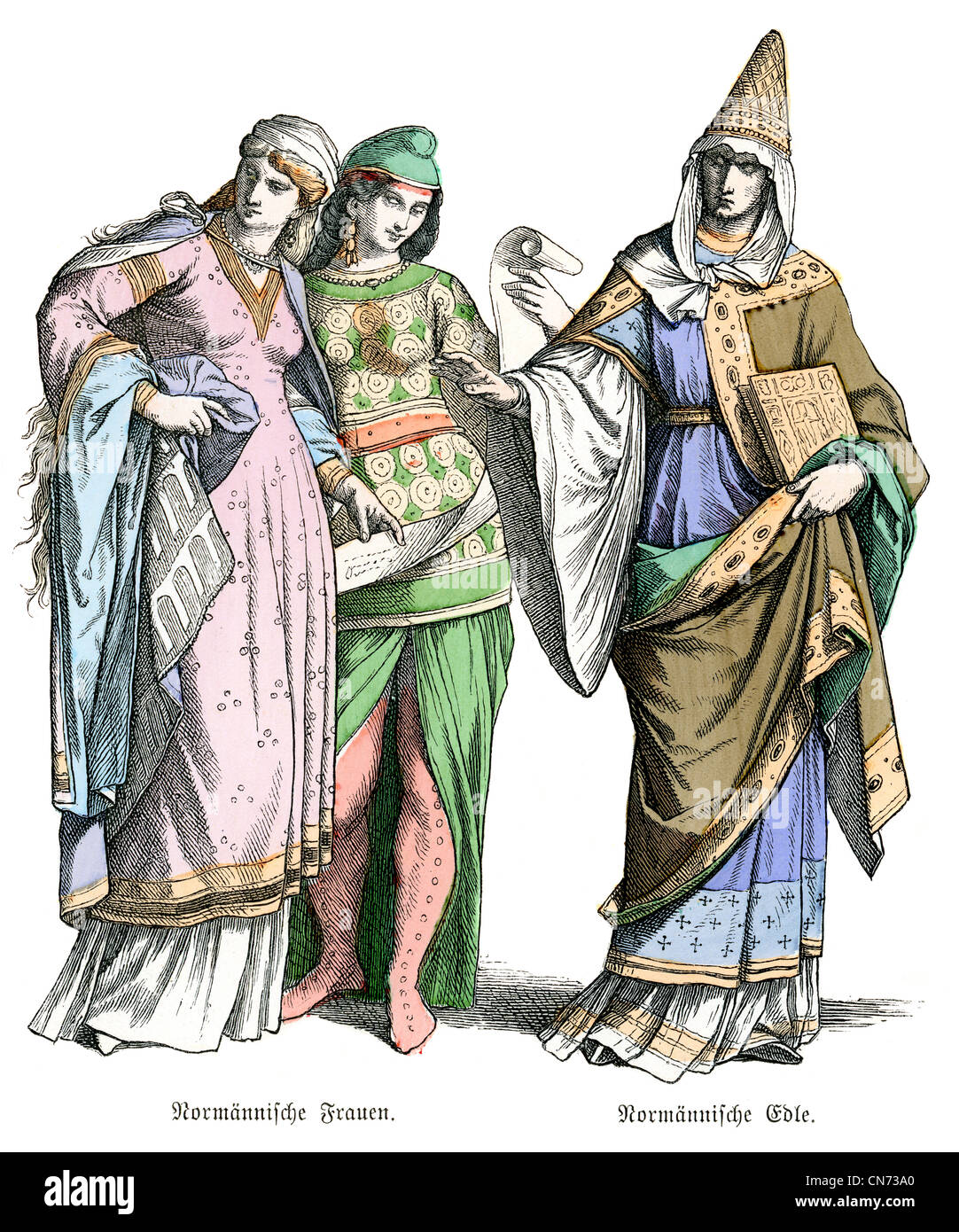 Norman Women of the 11th Century Stock Photo