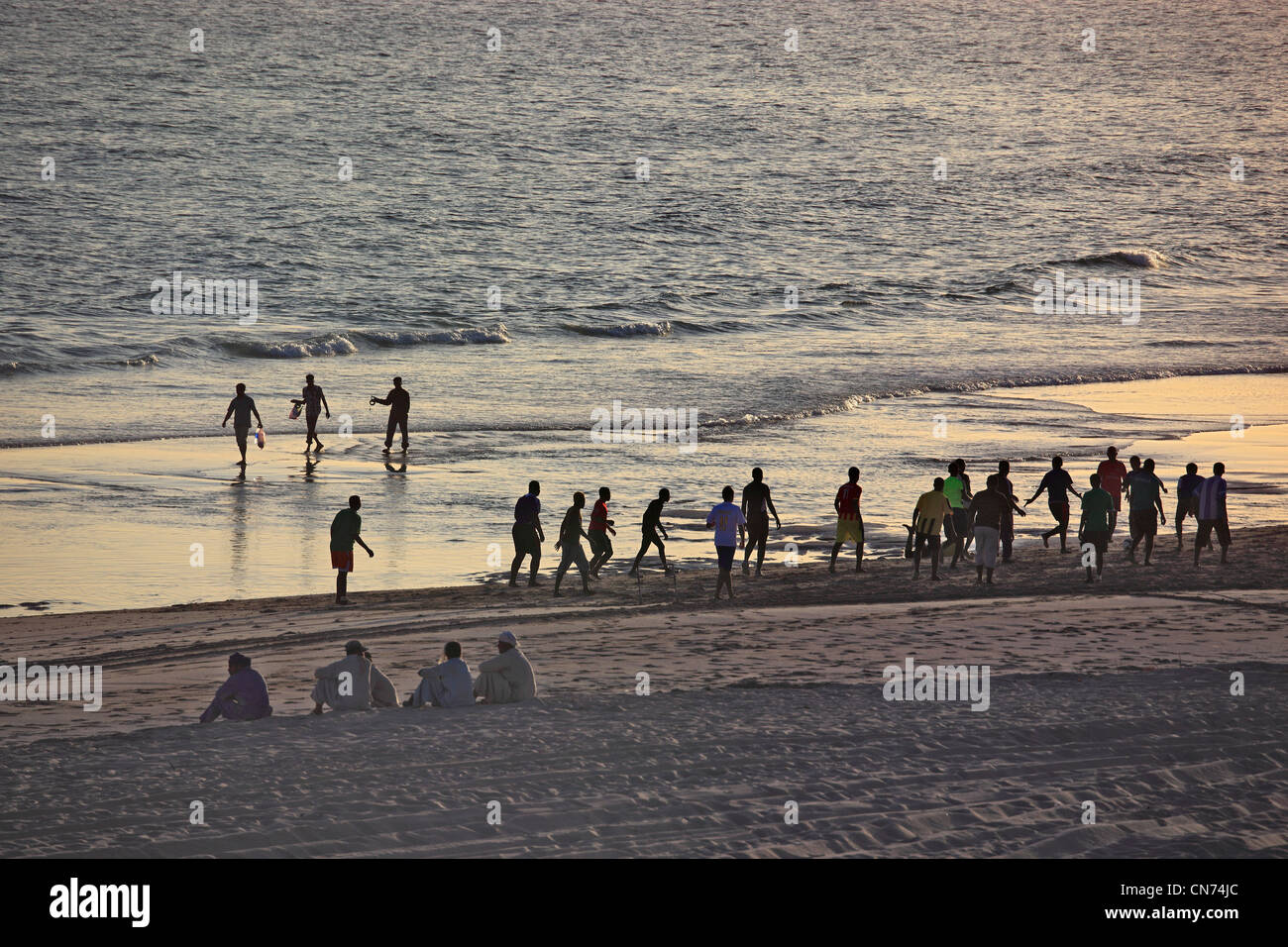 Strand am arabischen Meer, südlicher Oman, bei Salalah Stock Photo
