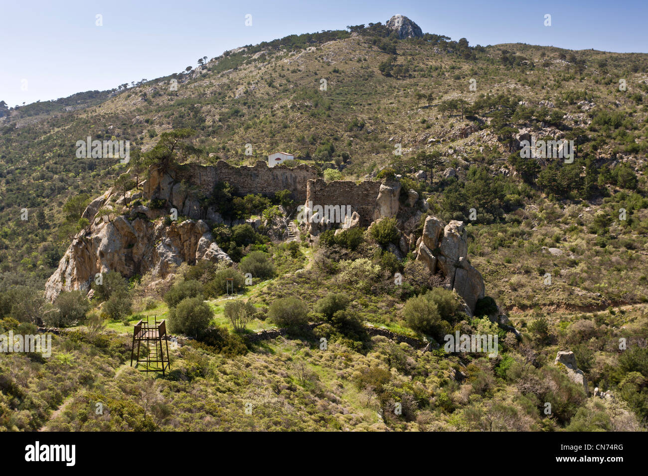 Kambia Castle, ruined fortress; Chios, Greece Stock Photo Alamy