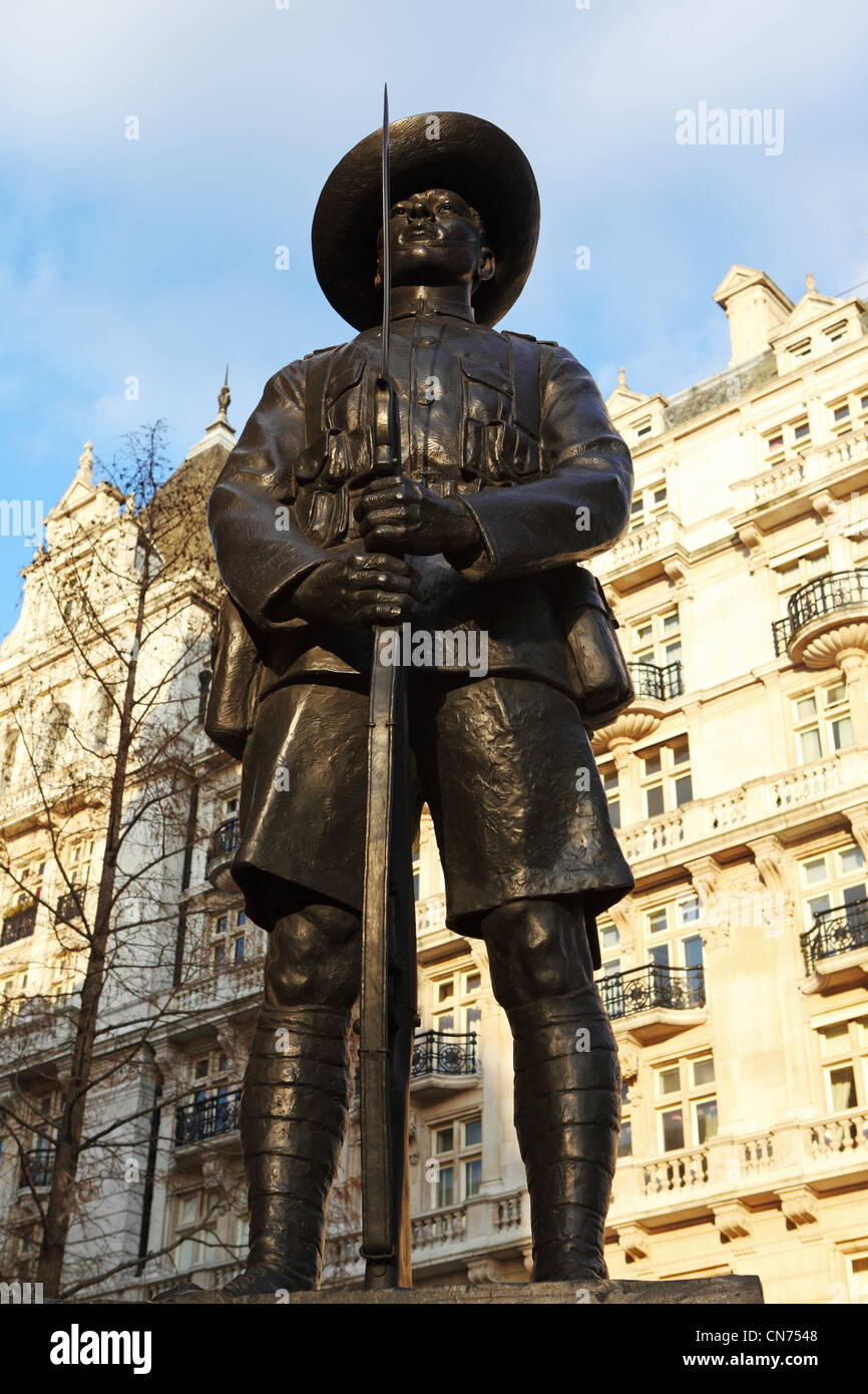Gurkha Soldier memorial in Whitehall, London, England. Stock Photo