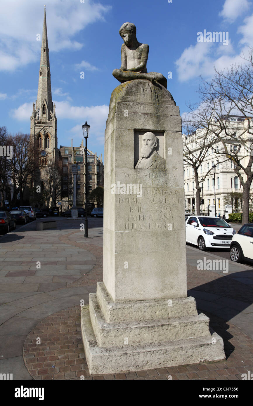 Reginald Brabazon memorial (1841 - 1921) in London, England. Stock Photo