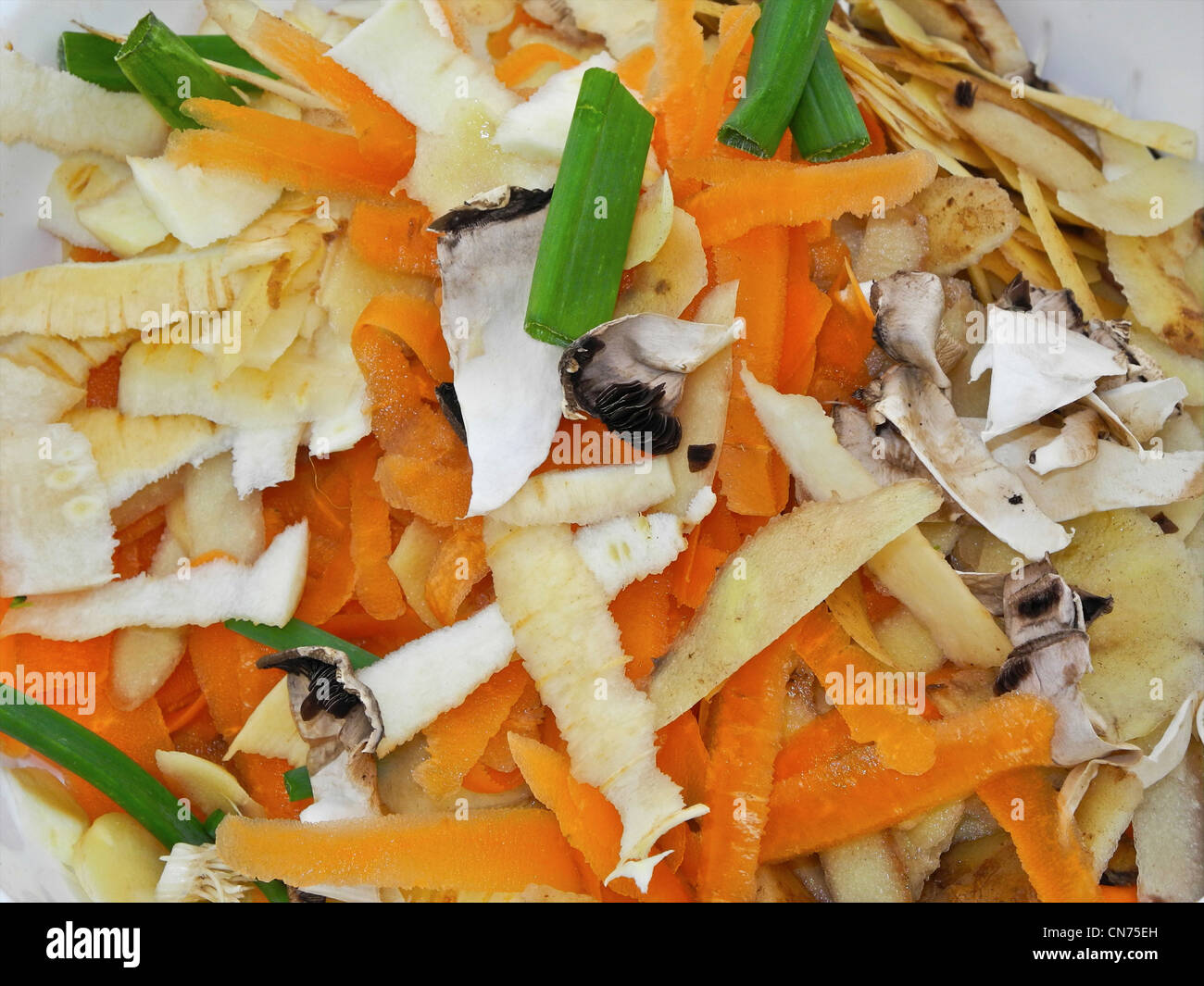 Vegetable peelings kitchen waste food waste Stock Photo Alamy
