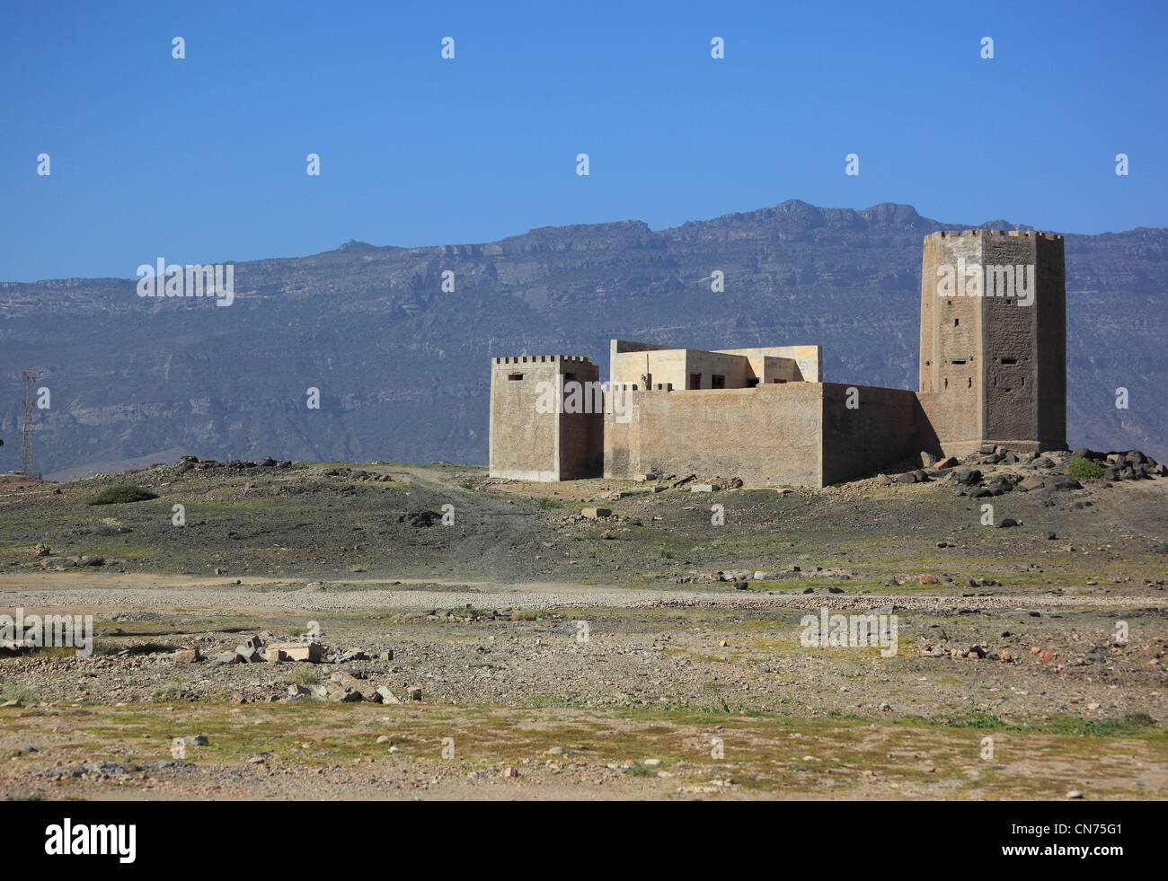 Wehrburh bei Mirbat im Süden des Oman Stock Photo