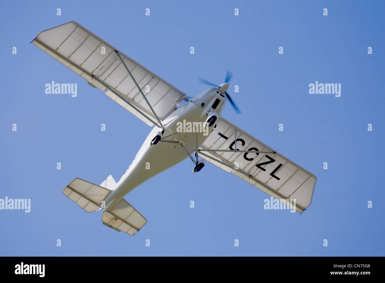 G-CCZL, Ikarus C42 Cyclone FB80 Fixed wing microlight aircraft Stock Photo