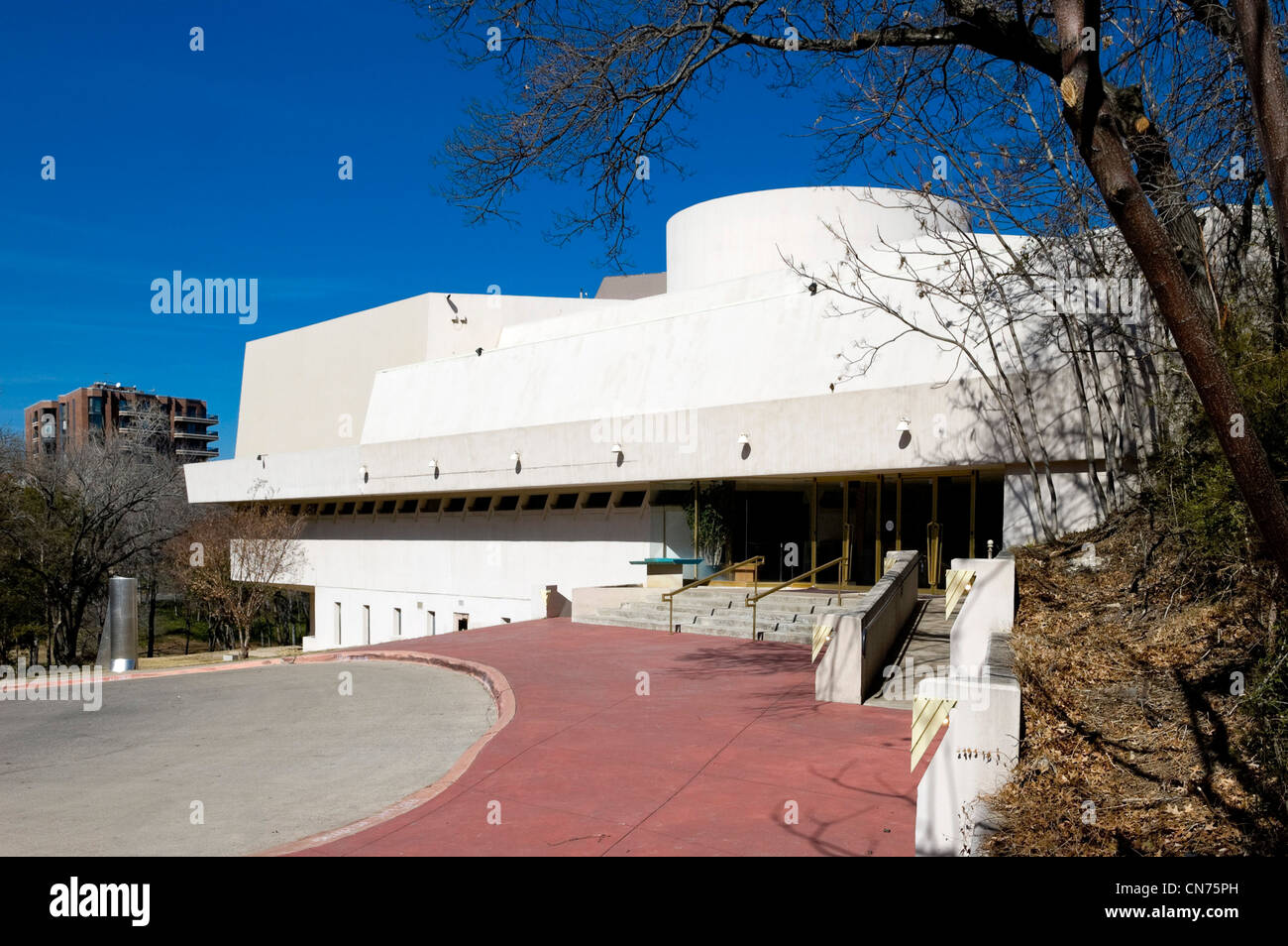 The Kalita Humphreys Theater in Dallas, Texas - one of the last buildings to be designed by Frank Lloyd Wright Stock Photo