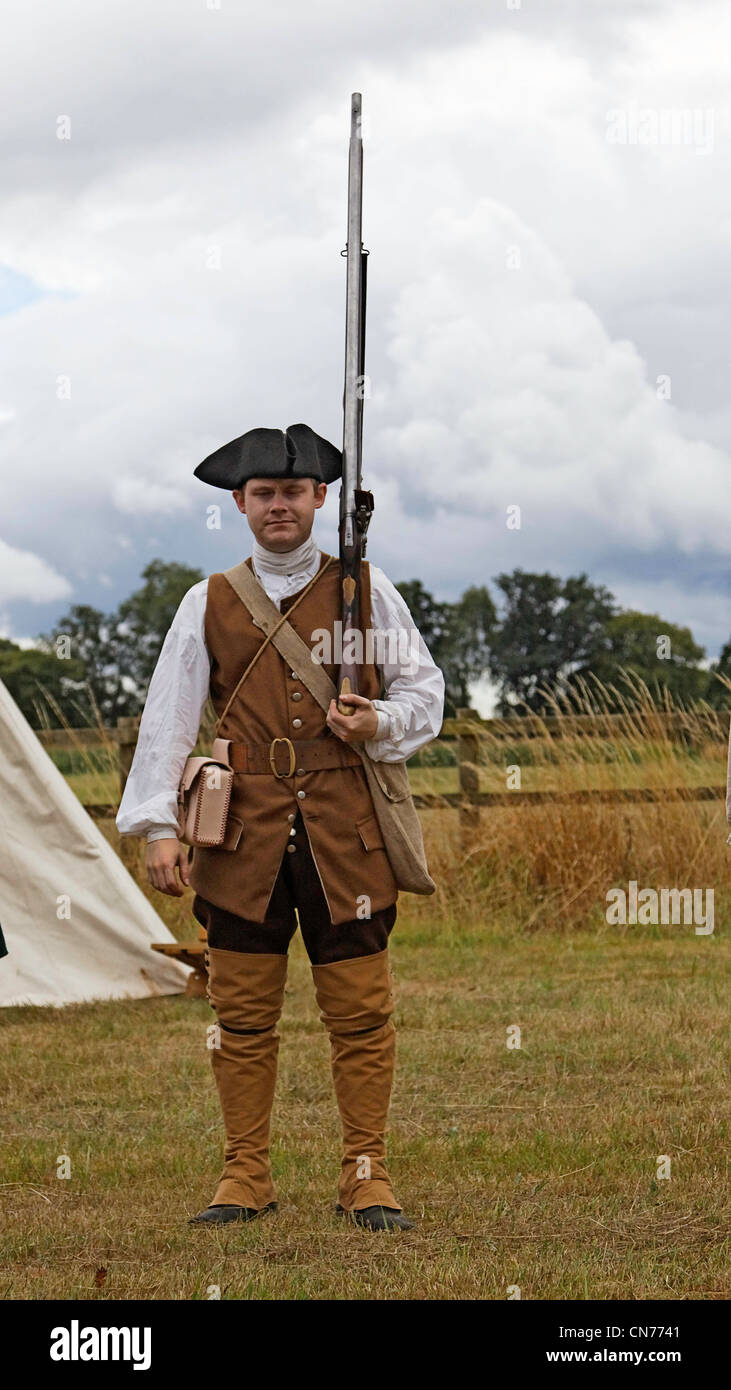French and indian war french militia hires stock photography and