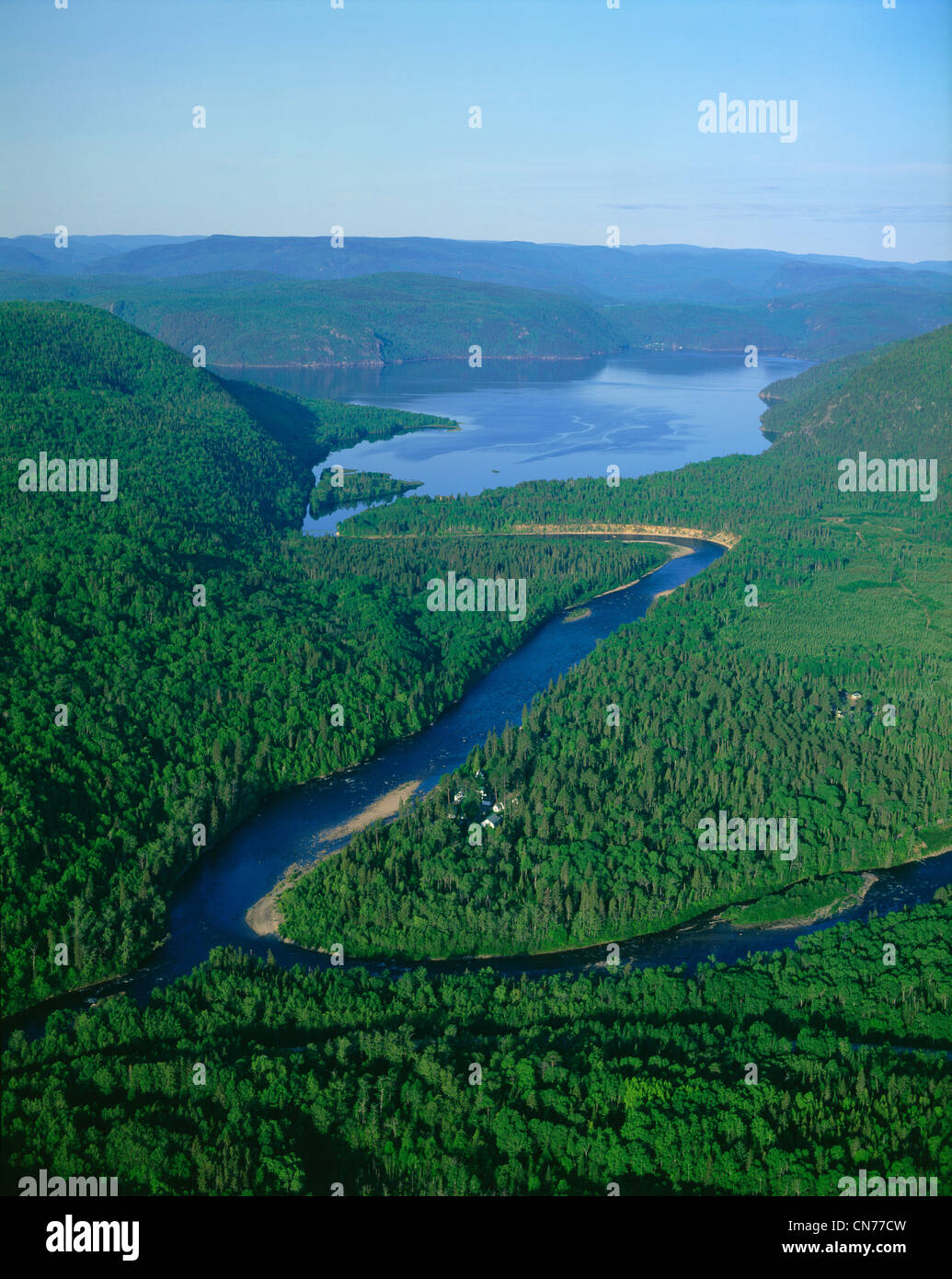 View of SainteMarguerite River and Saguenay Fjord Saguenay LacSaint