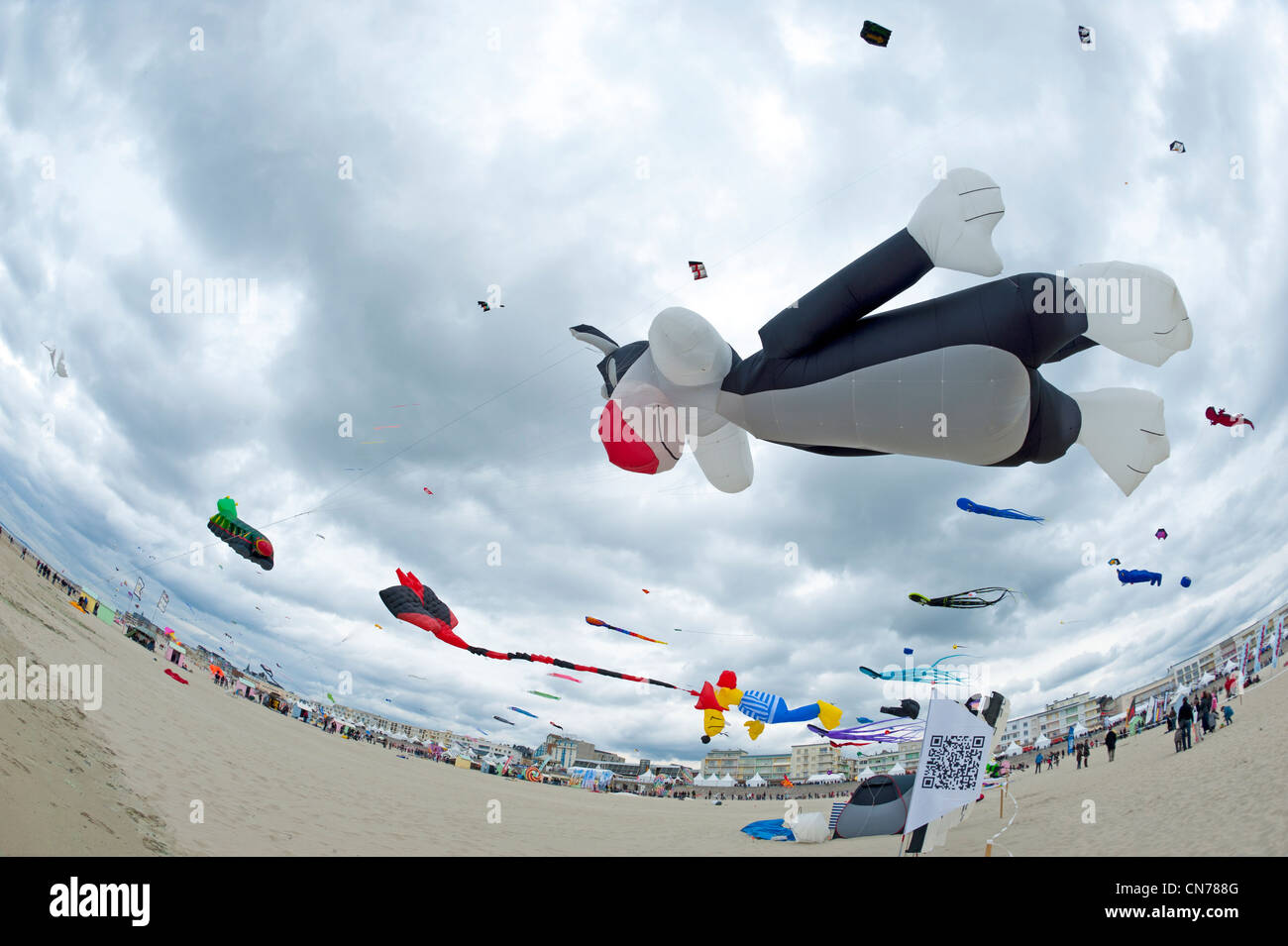 Berck sur Mer, International Kite Festival, Cerfs Volants Stock Photo