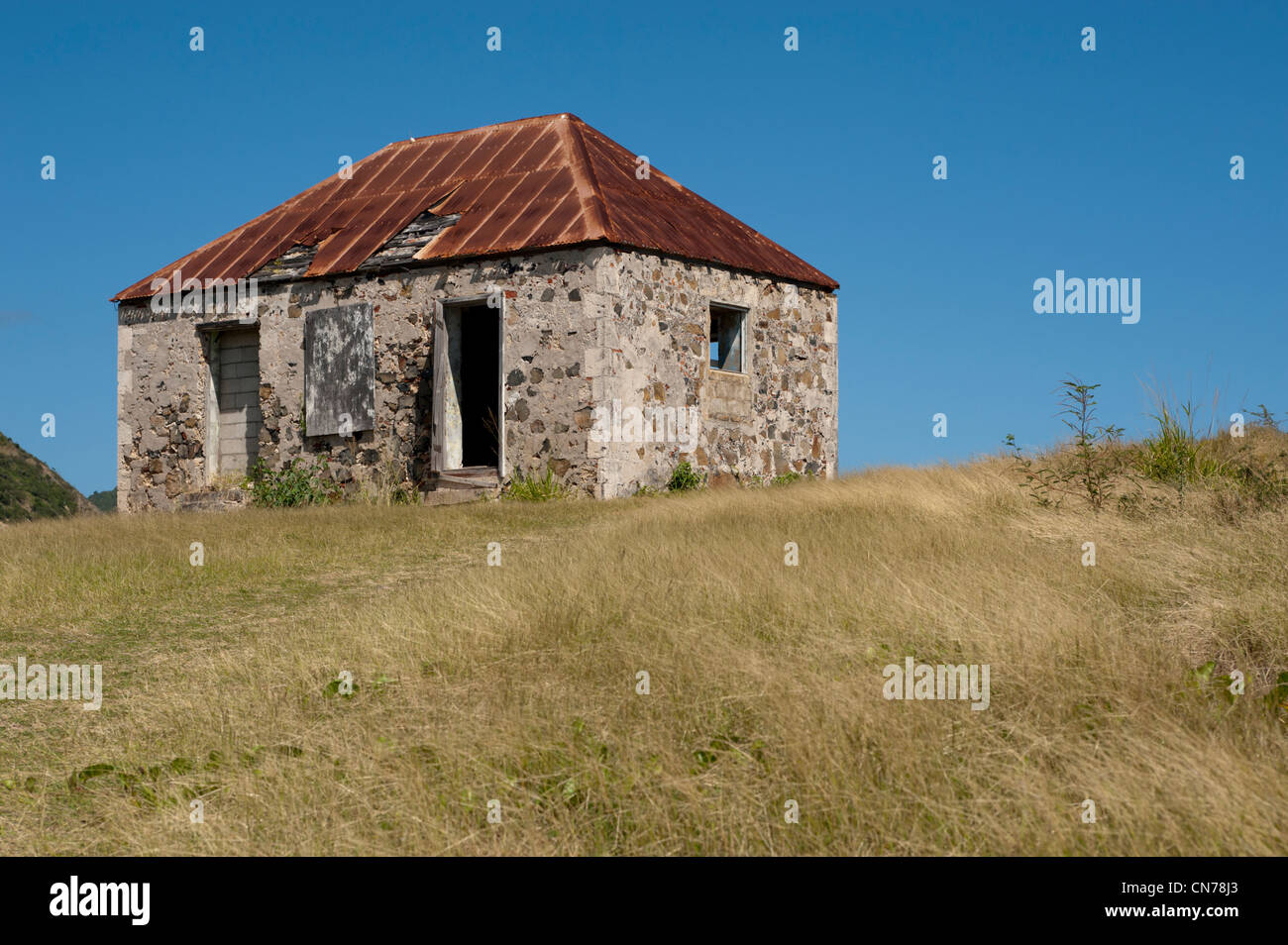The Old Signal House / Radio Station at Fort Amsterdam Heritage Park, Philipsburg, Sint Maarten, The West Indies Stock Photo