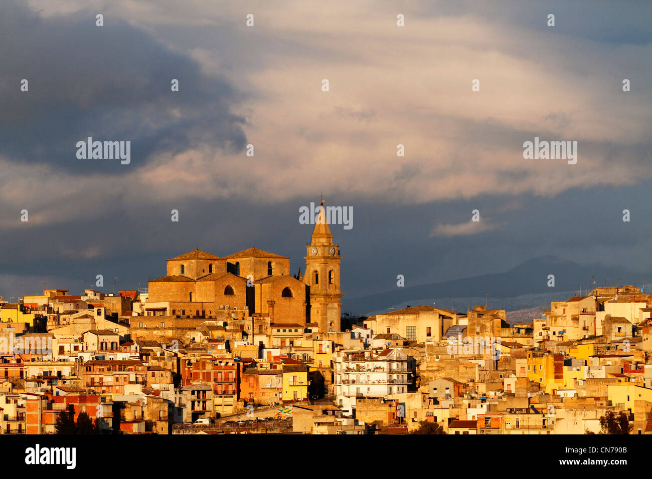 Regalbuto, town in the province of Enna, and the Chiesa Madre (San