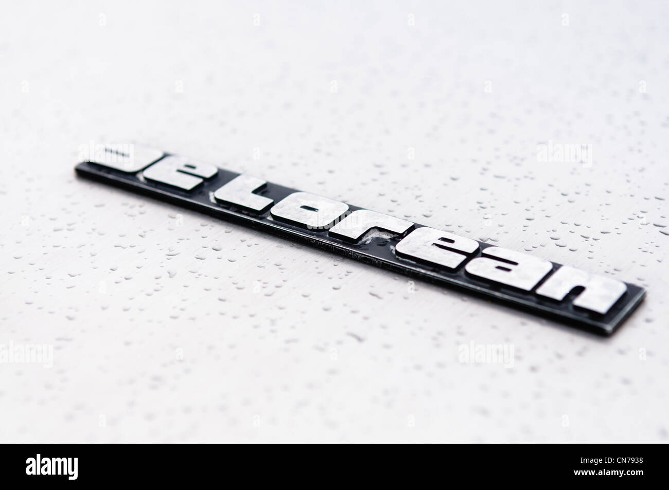 DeLorean name badge Stock Photo - Alamy