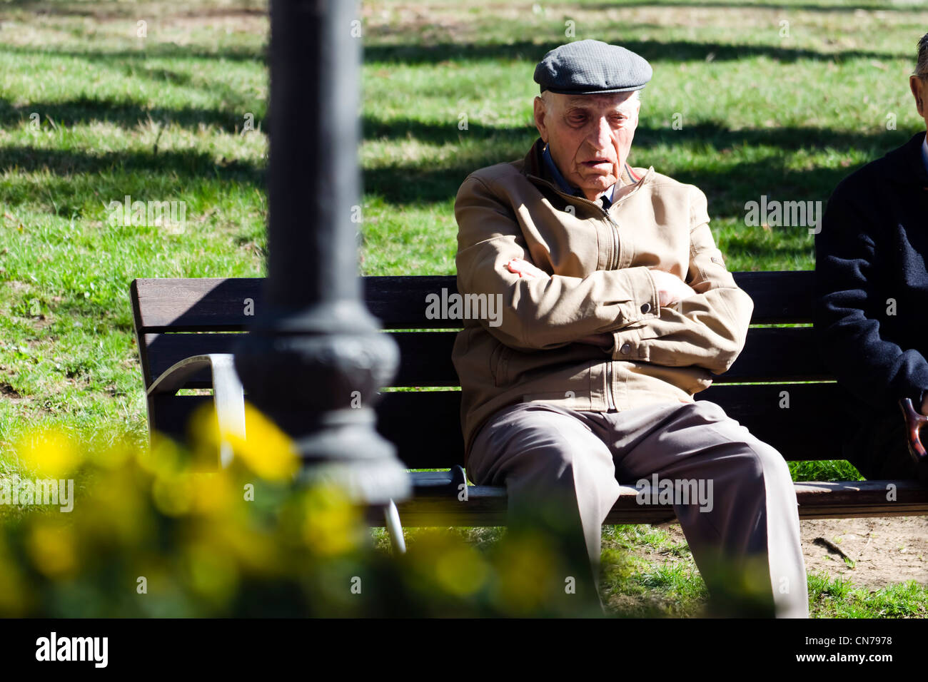 Elderly man in park hi-res stock photography and images - Alamy
