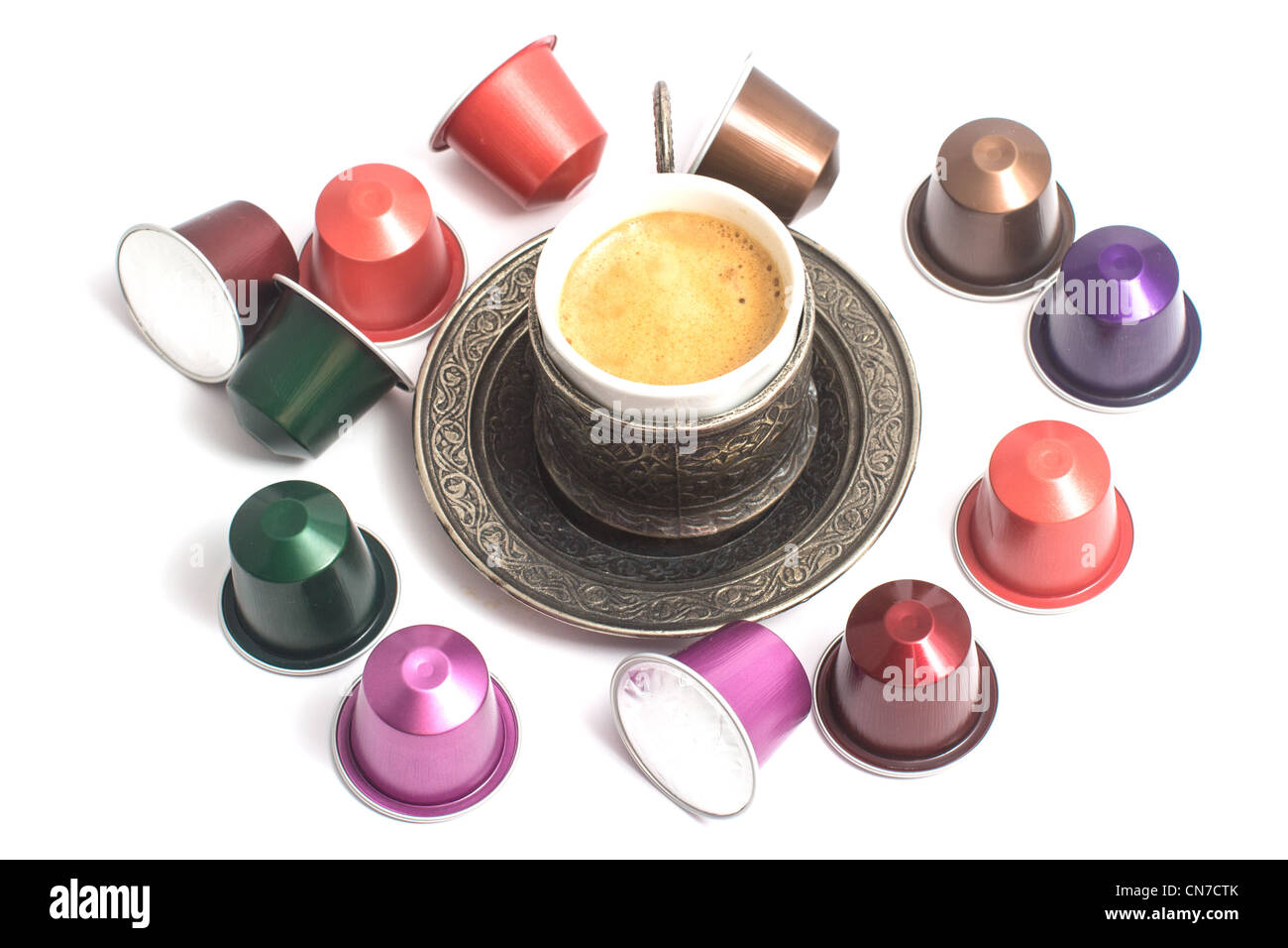 Cup Of Coffee With Capsules Nestle Nespresso Kaffeekapseln Stock Photo -  Download Image Now - iStock