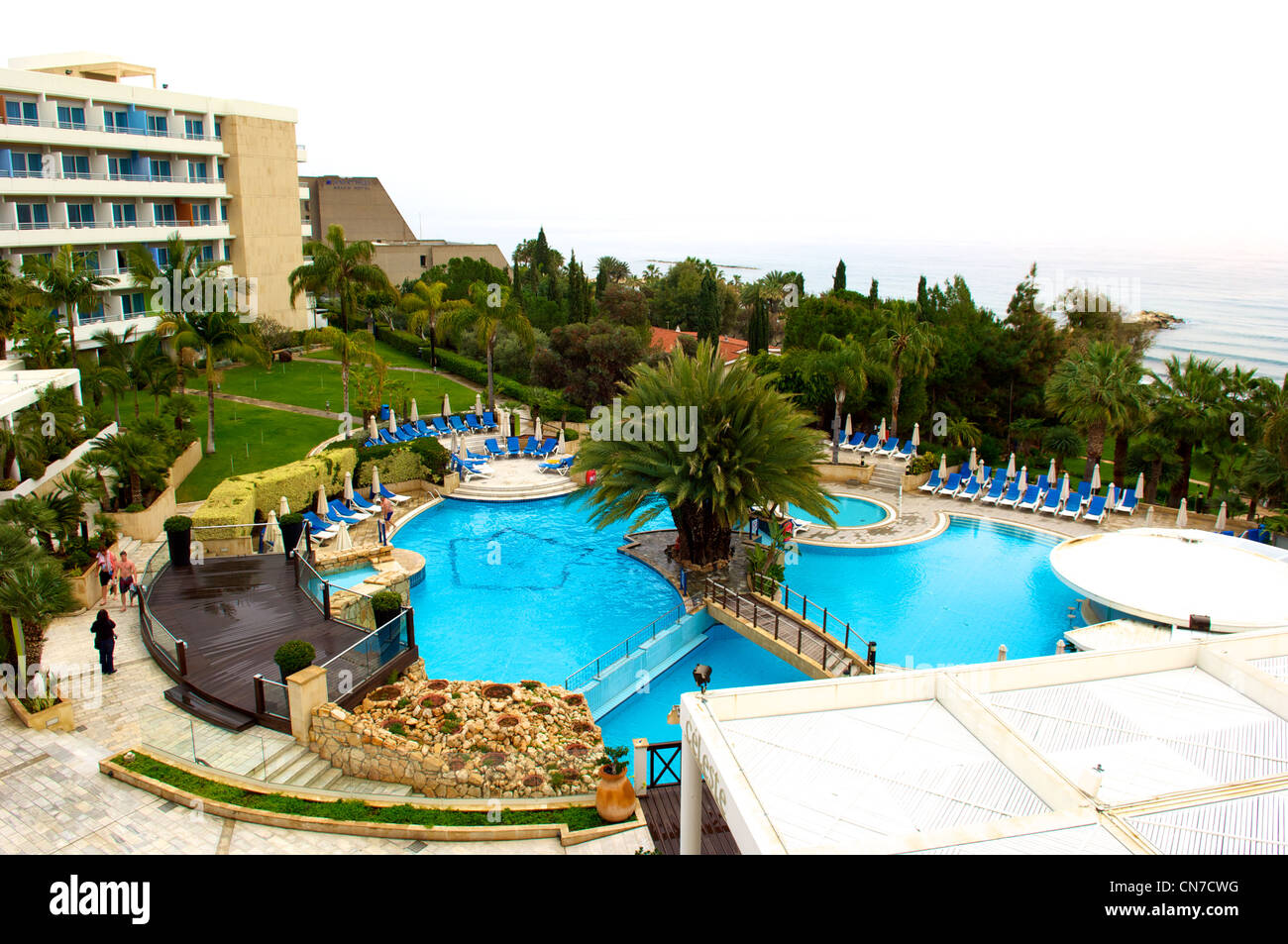 Swimming pool at fivestar Hotel Mediterranean in Limassol in the