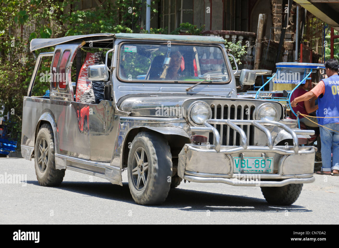 Custommade Jeep Jeepney Street Scene Puerto Galera, Oriental Mindoro