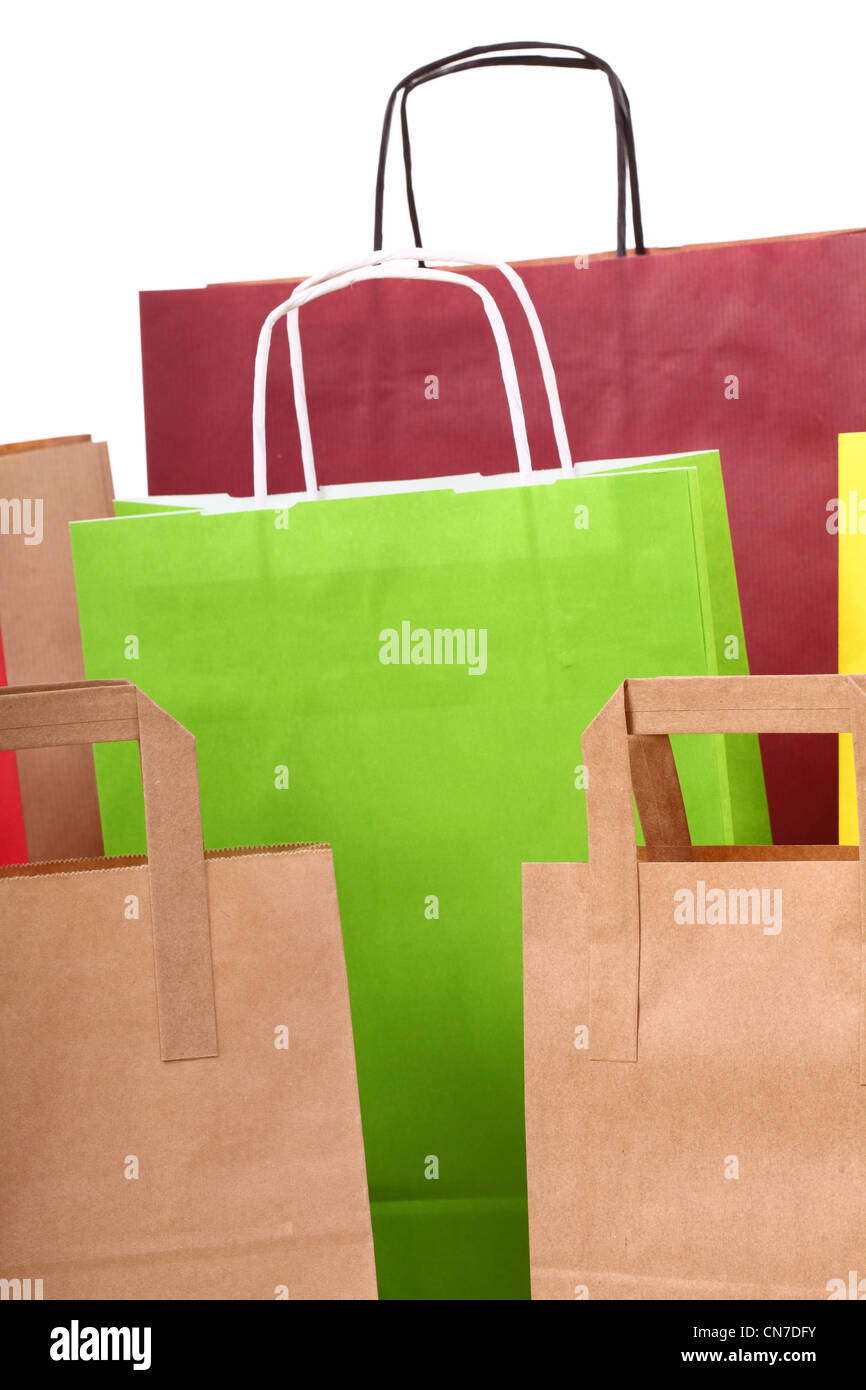 Shopping colorful bag recycle gift bags background Stock Photo Alamy