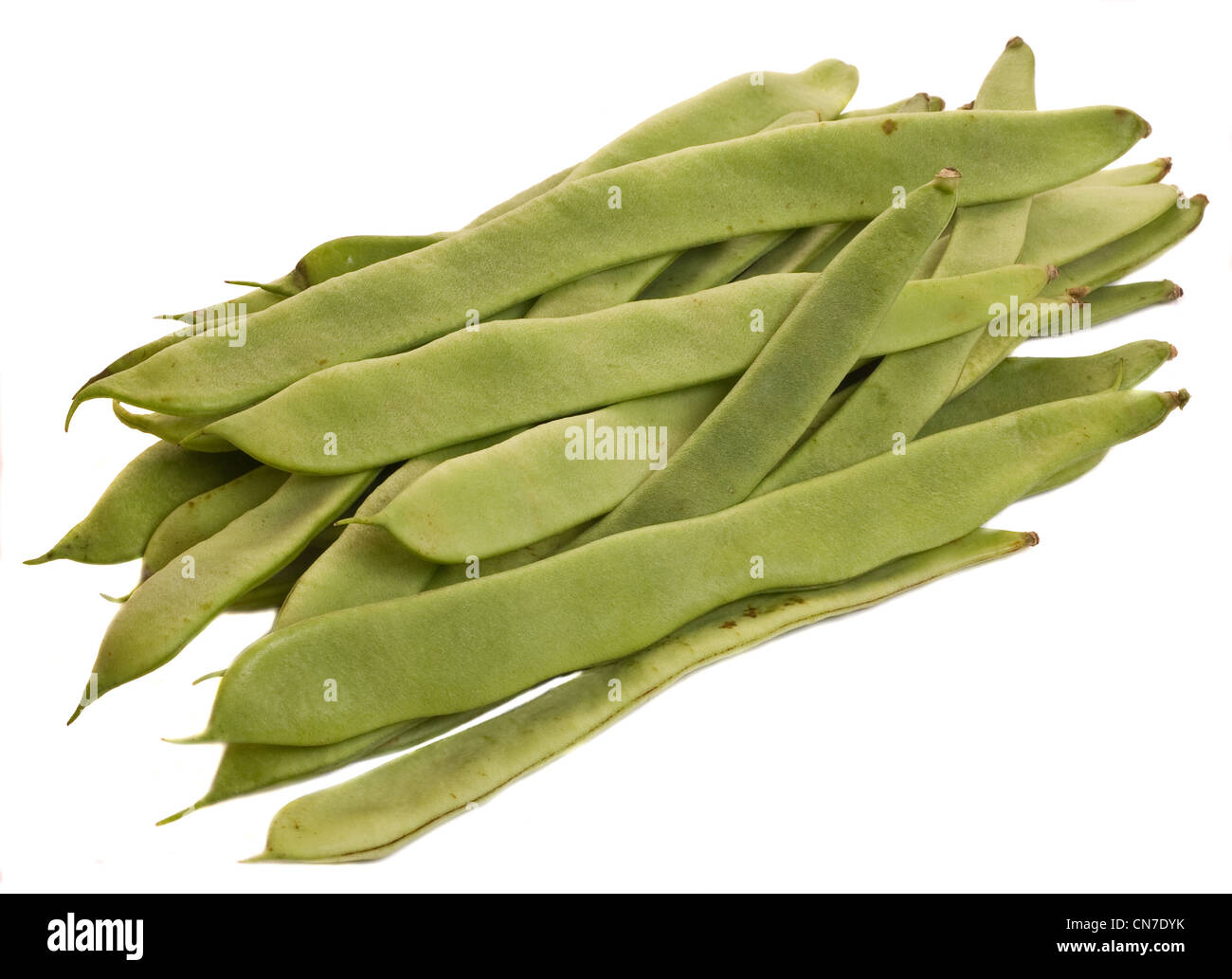 runner beans isolated on a white background Stock Photo Alamy