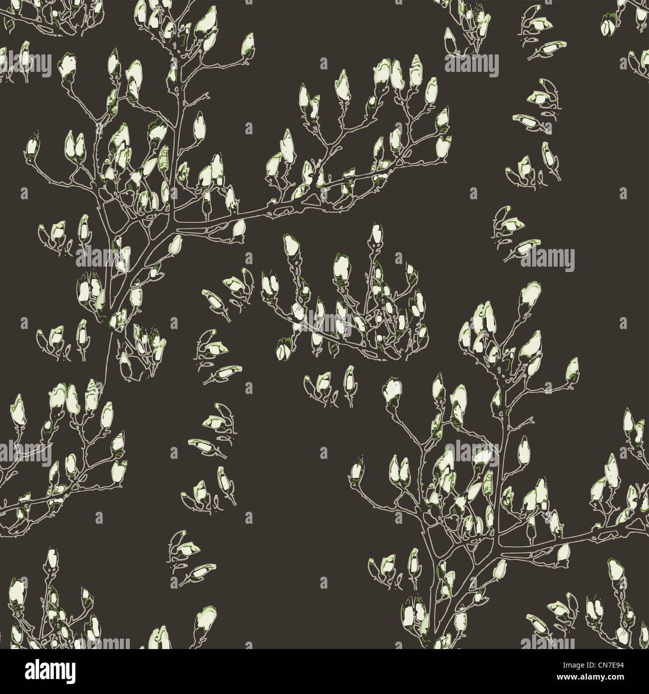 Magnolia repeating pattern Stock Photo