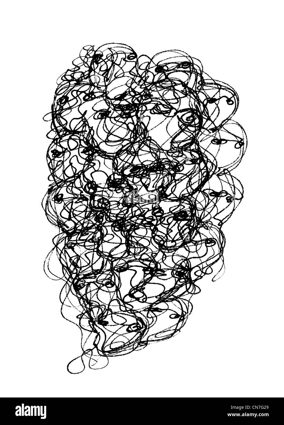 Intimidating gathering of people intertwined with each other Stock