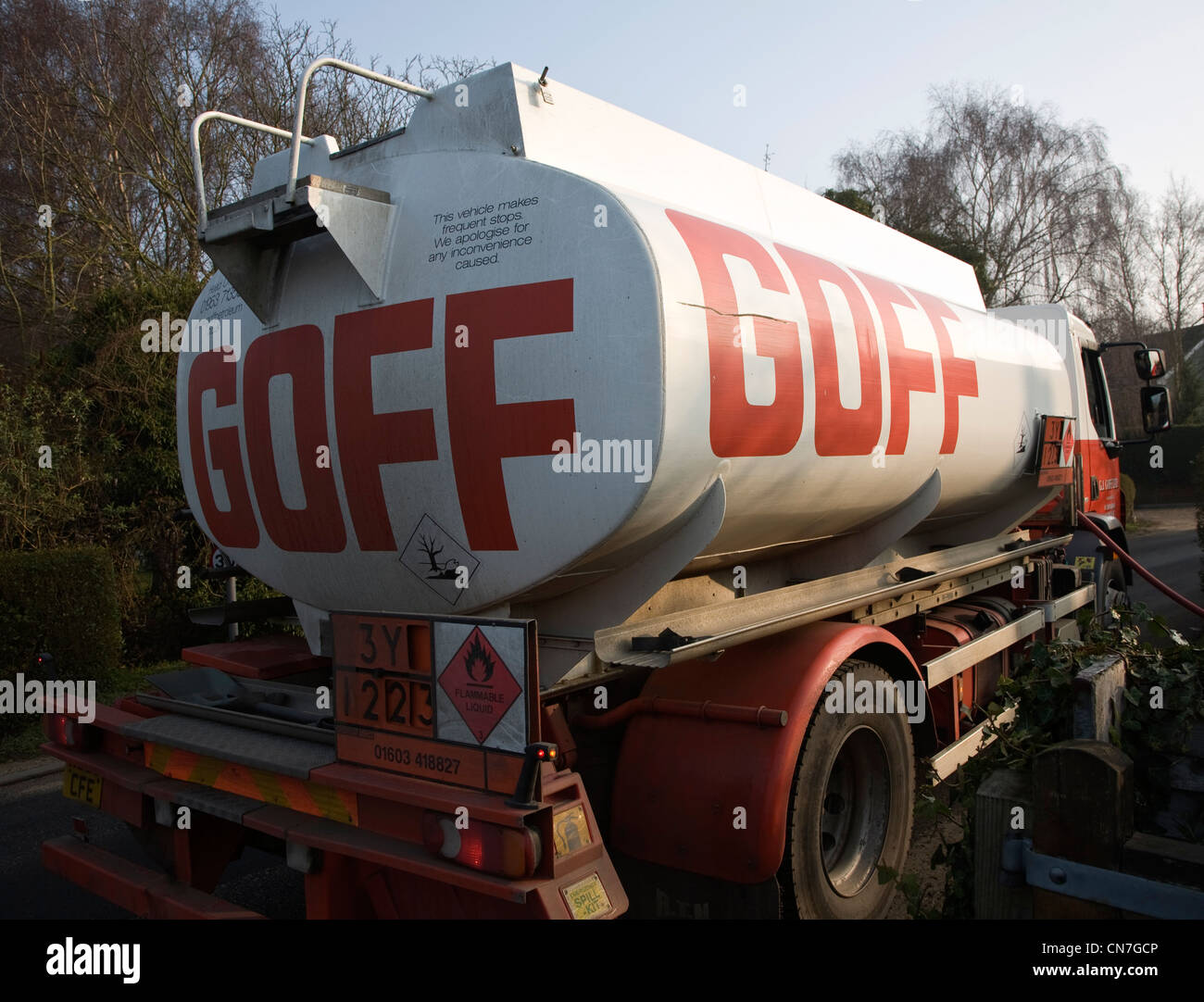 Goff heating oil delivery vehicle Stock Photo Alamy
