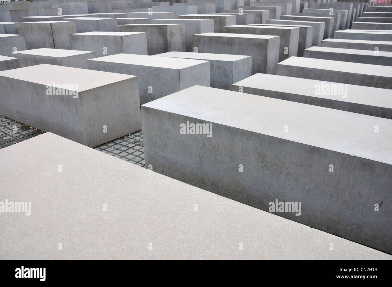 Berlin, Germany. Holocaust Memorial / Holocaust-Mahnmal (Peter Eisenmann; 2003) Stock Photo