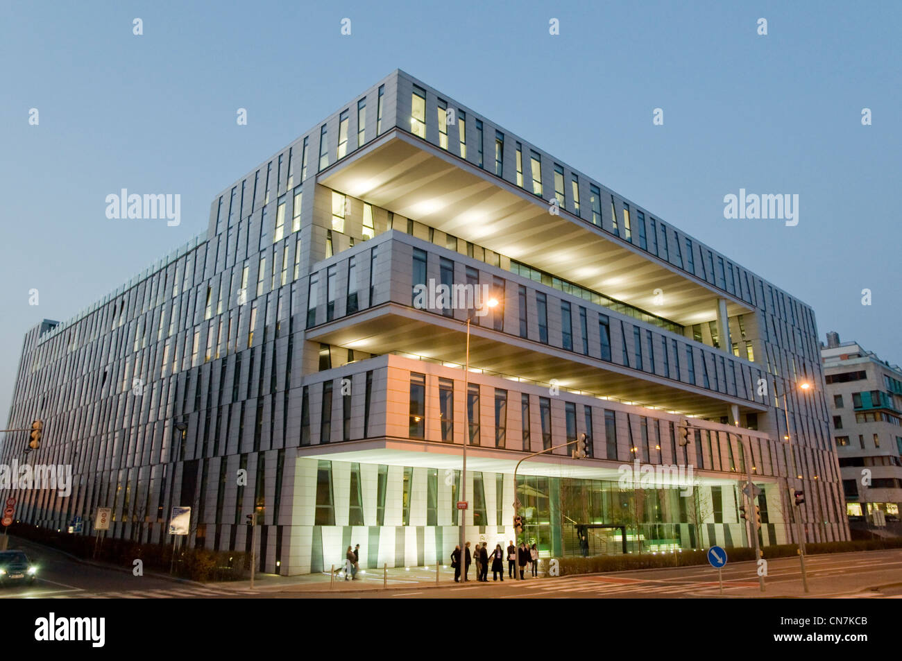 Amazon Court office building (2008) Rohansky Ostrov island Karlin district  Prague Czech Republic Europe Stock Photo - Alamy