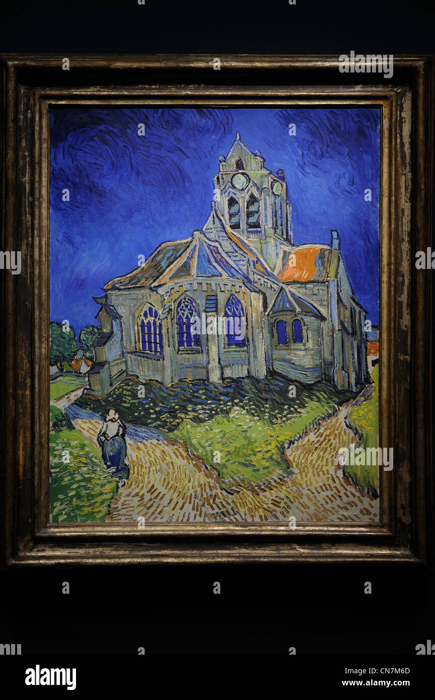 France, Paris, the Orsay Museum, Vincent van Gogh, L'Eglise d'Auvers sur  Oise, vue du chevet, 1890 Stock Photo - Alamy