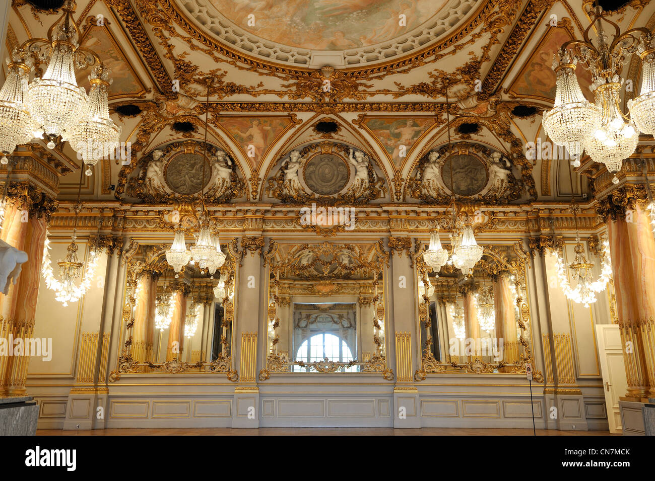France, Paris, the Orsay Museum, former ballroom of the Hotel d'Orsay Stock Photo