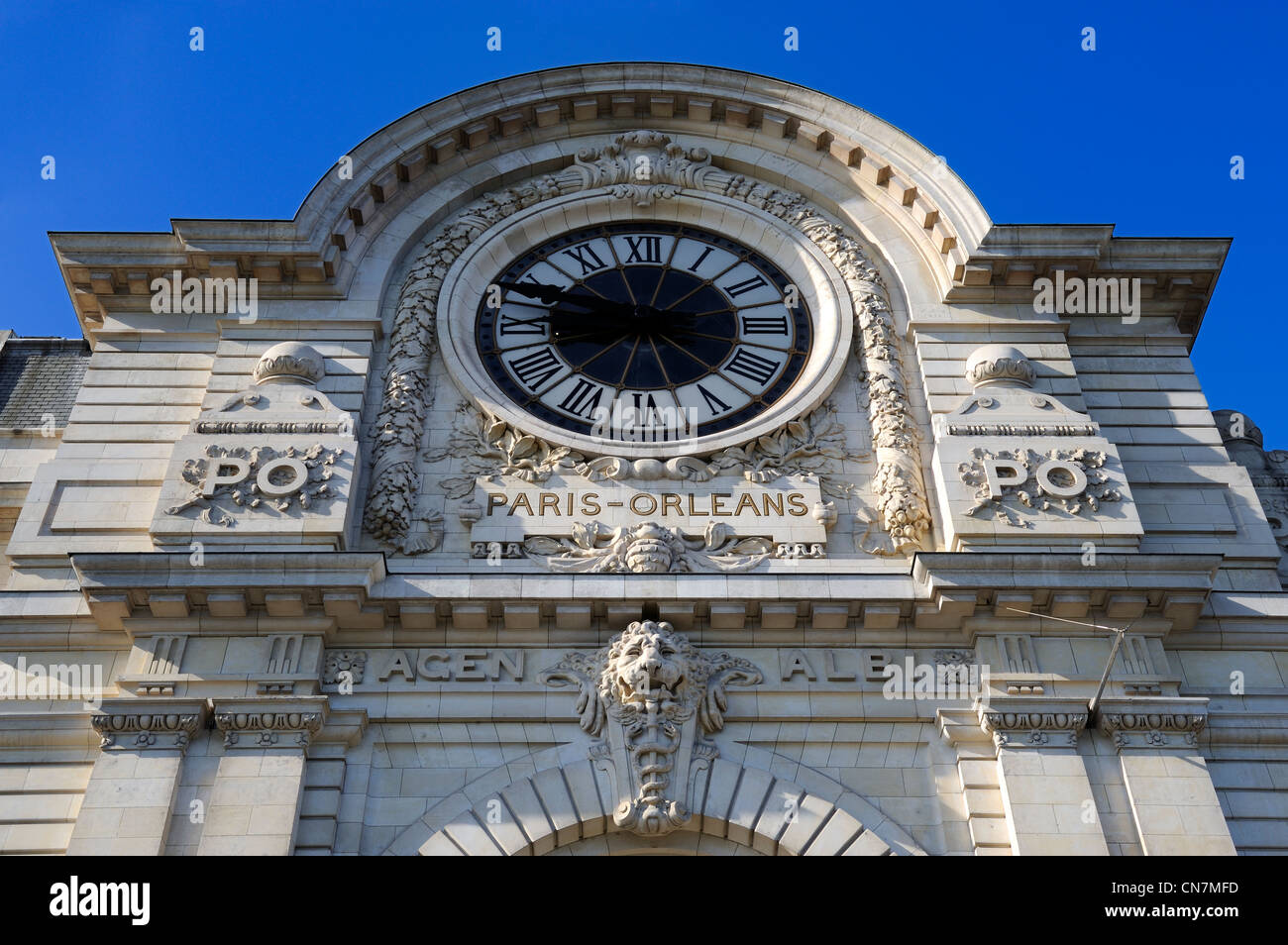 France, Paris, Left Bank, Orsay Museum, housed in the Gare d'Orsay, former railway station (1898), the clock Stock Photo