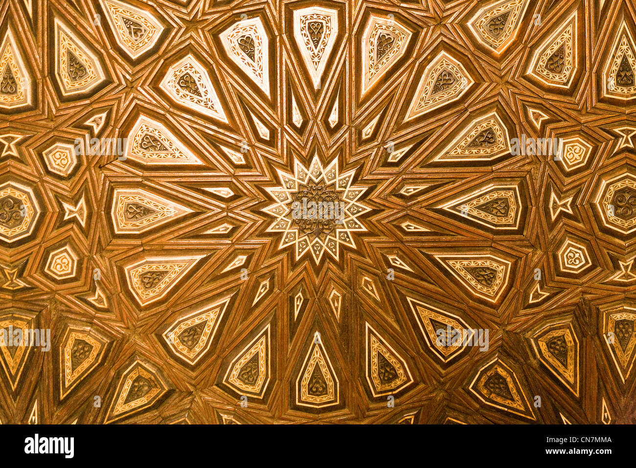 Egypt, Cairo, old town listed as World Heritage by UNESCO, Mohamed Ali mosque, marquetry Stock Photo