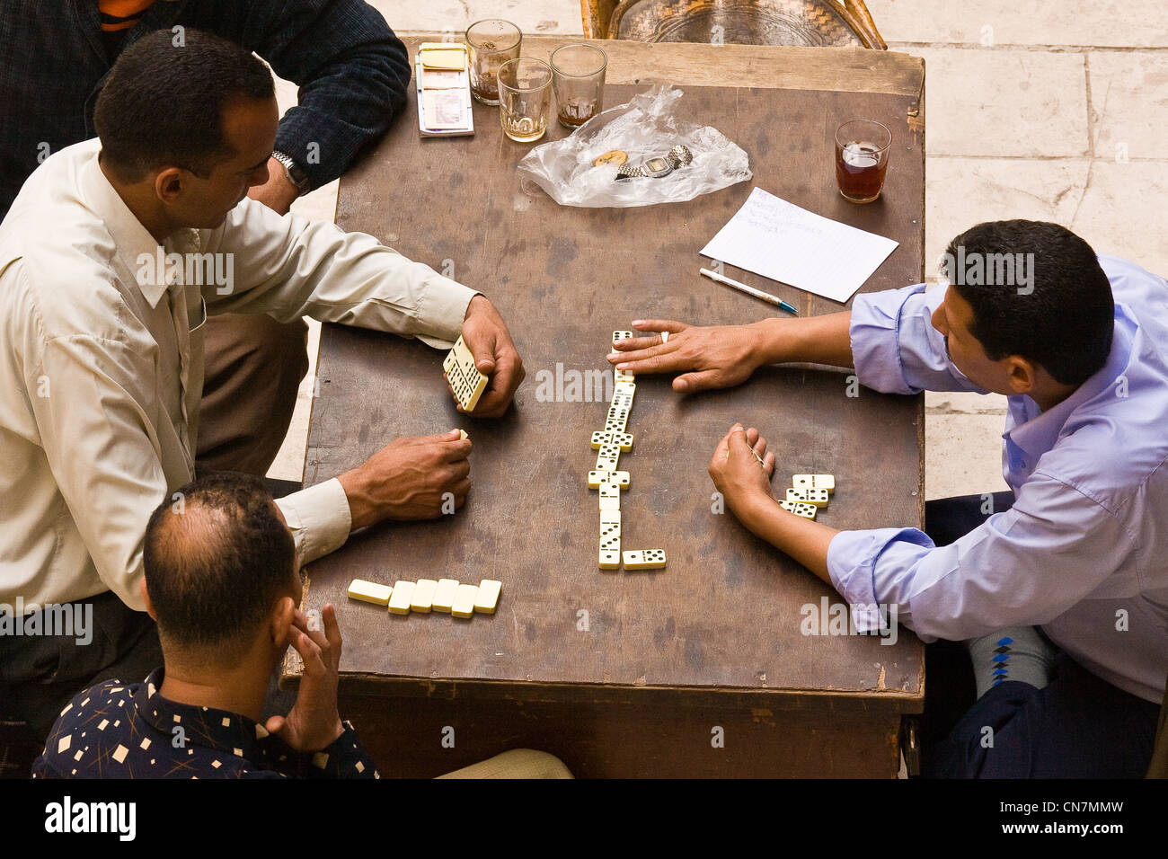 Man playing domino game san hi-res stock photography and images - Alamy