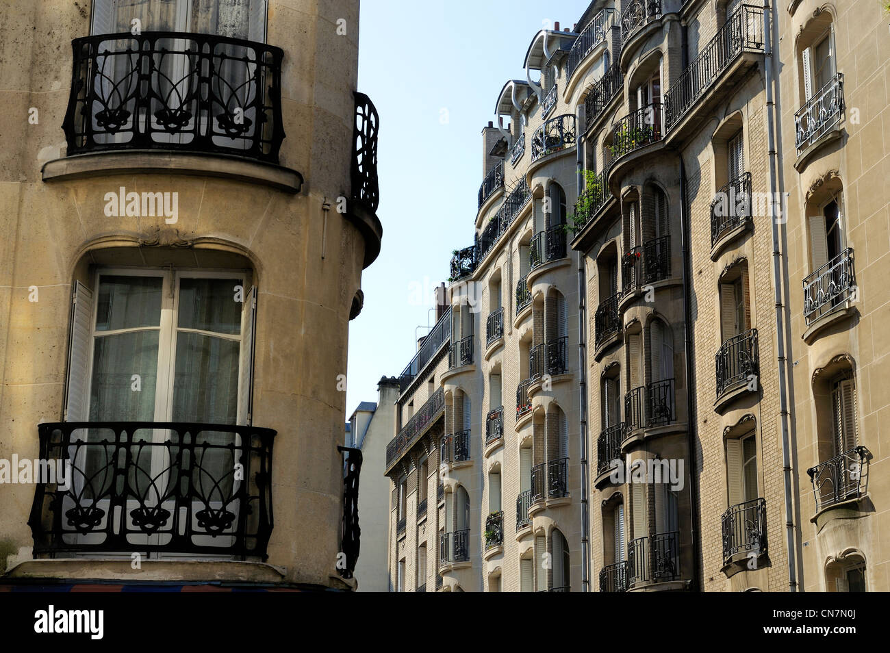 France, Paris, group of buildings called from the Modern Street around