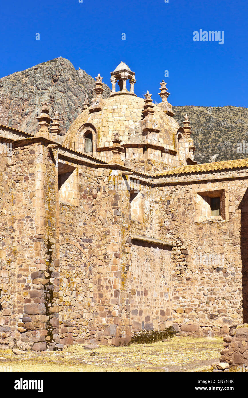 Peru, Puno province, Pukara, the cathedral Stock Photo