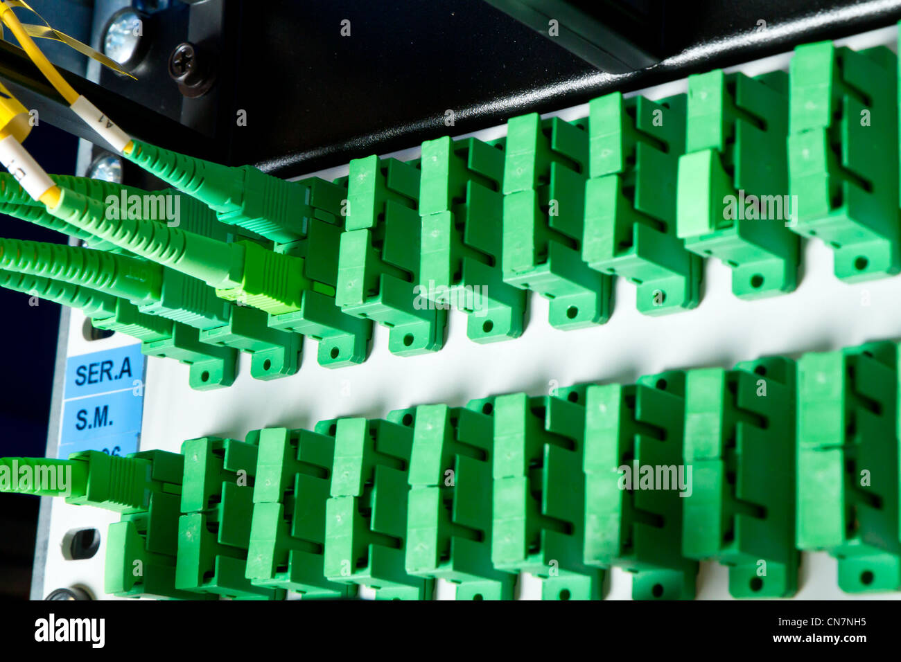 optic fiber hub as part of infrastructure Stock Photo Alamy