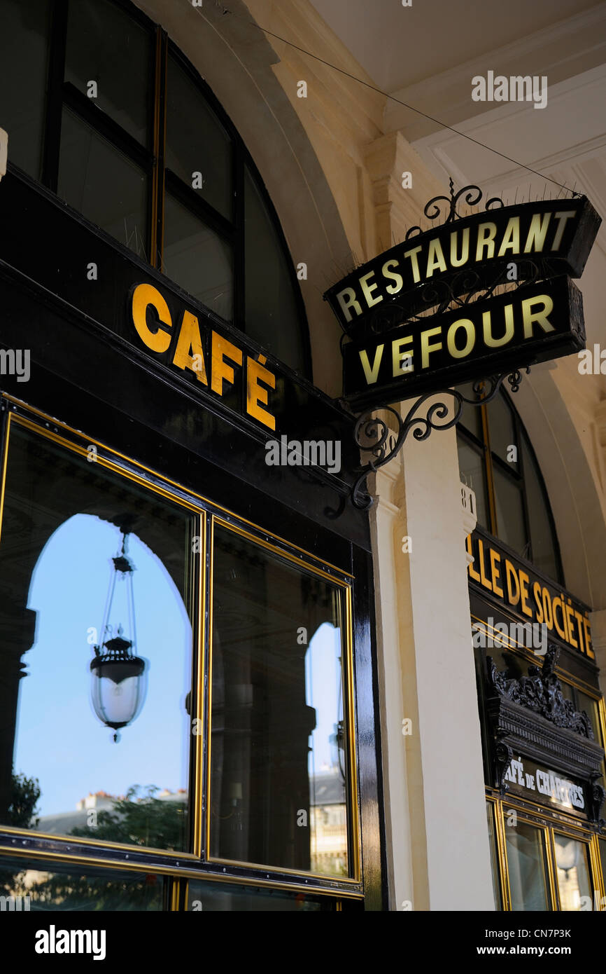 France, Paris, Galerie de Beaujolais, restaurant Le Grand Vefour Stock Photo