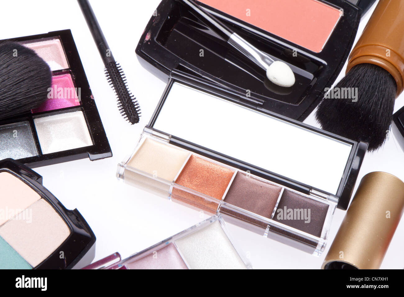 makeup set isolated on white background Stock Photo - Alamy