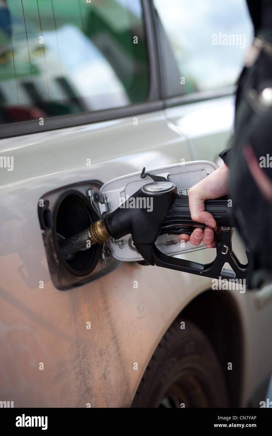 Car fueling at the gas station Stock Photo Alamy